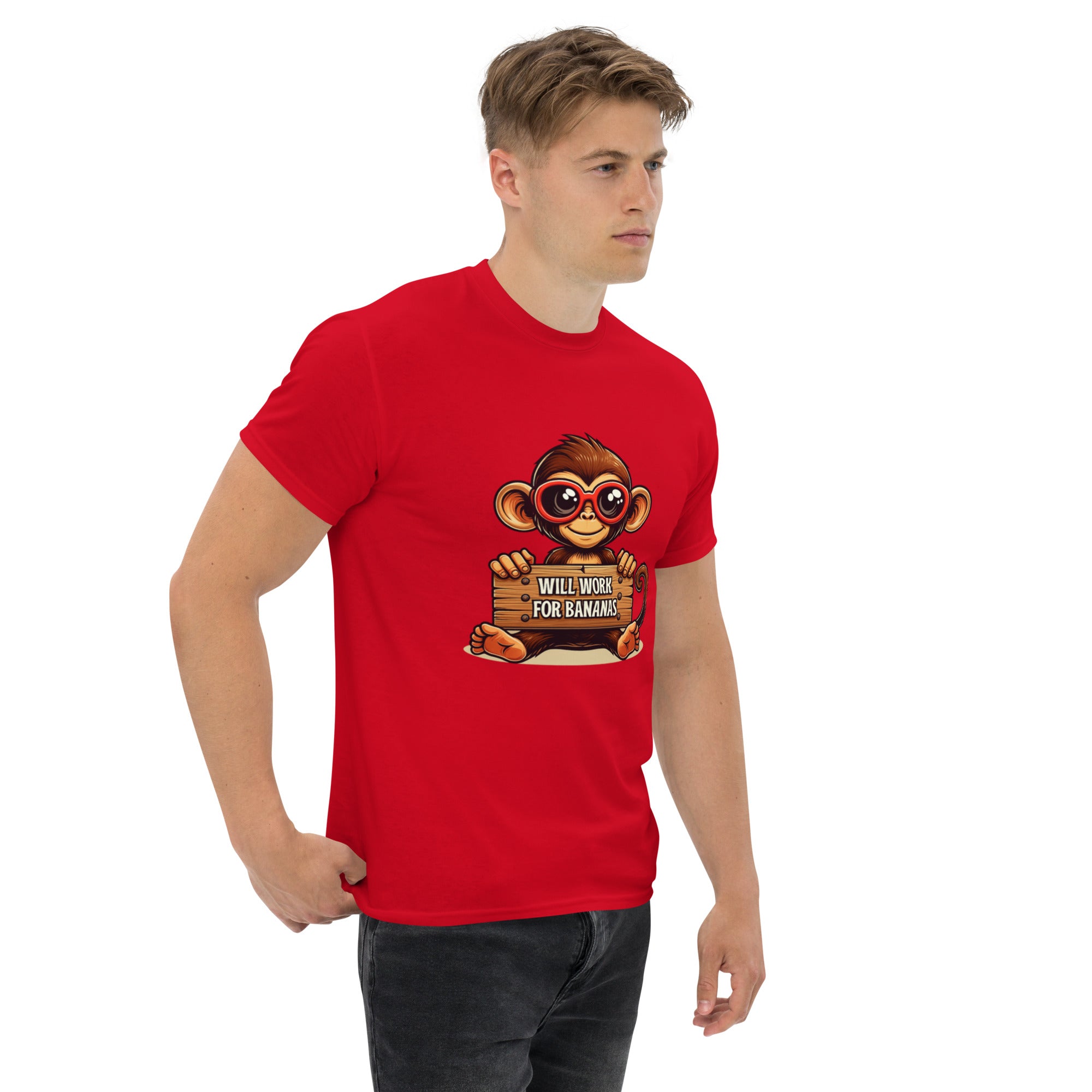Foto di - T-shirt Stampata Unisex – 100% Cotone – Stile Streetwear e Confortevole – Monkey Work For Banana-DTG-Biiply