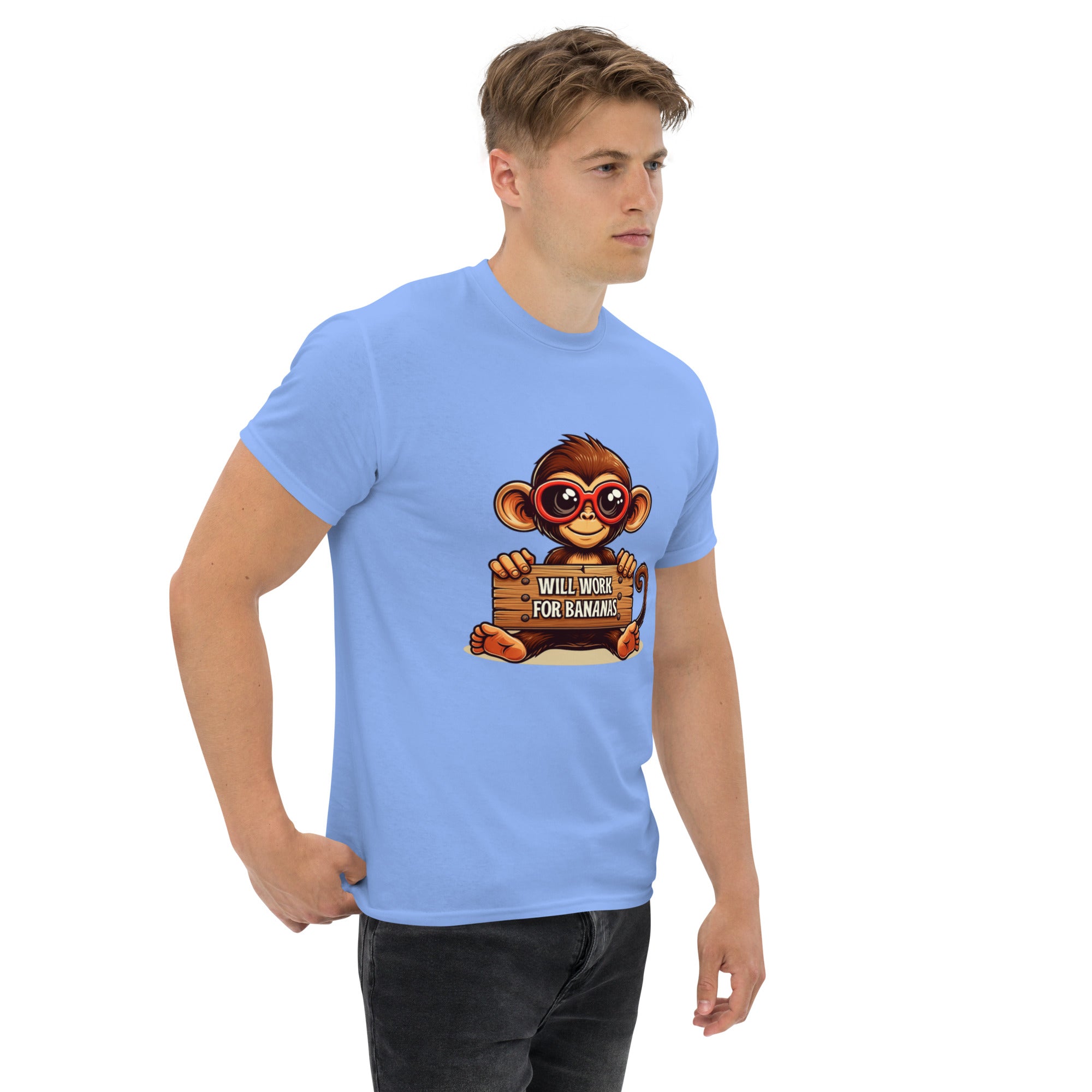 Foto di - T-shirt Stampata Unisex – 100% Cotone – Stile Streetwear e Confortevole – Monkey Work For Banana-DTG-Biiply