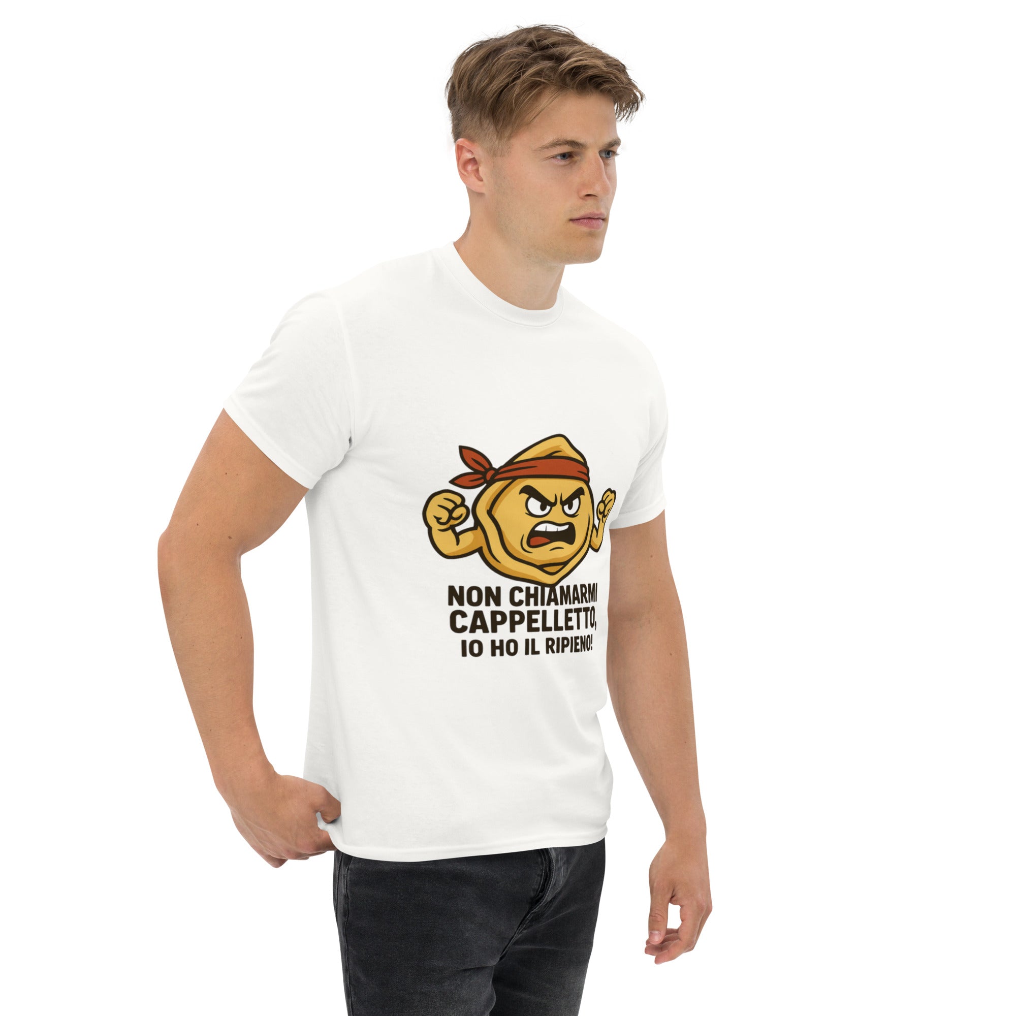 Foto di - T-shirt Stampata Unisex – 100% Cotone – Stile Streetwear e Confortevole – Non Chiamarmi Cappelletto-DTG-Biiply