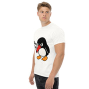 Foto di - T-shirt Stampata Unisex – 100% Cotone – Stile Streetwear e Confortevole – Pinguino Arrabbiato Beep Beep-DTG-Biiply