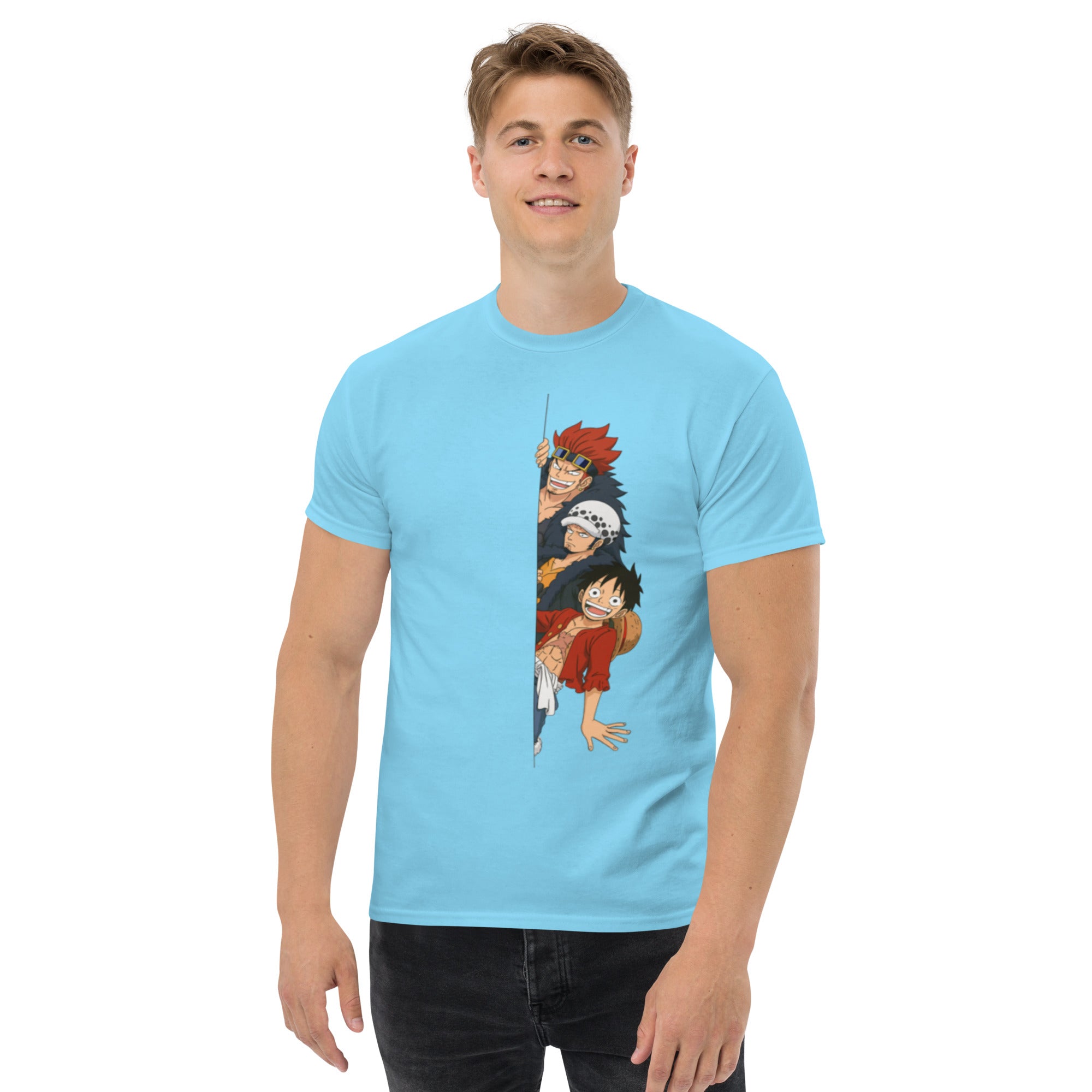 Foto di - T-shirt Stampata Unisex – 100% Cotone – Stile Streetwear e Confortevole – Pirati Curiosi che Sbirciano-DTG-Biiply