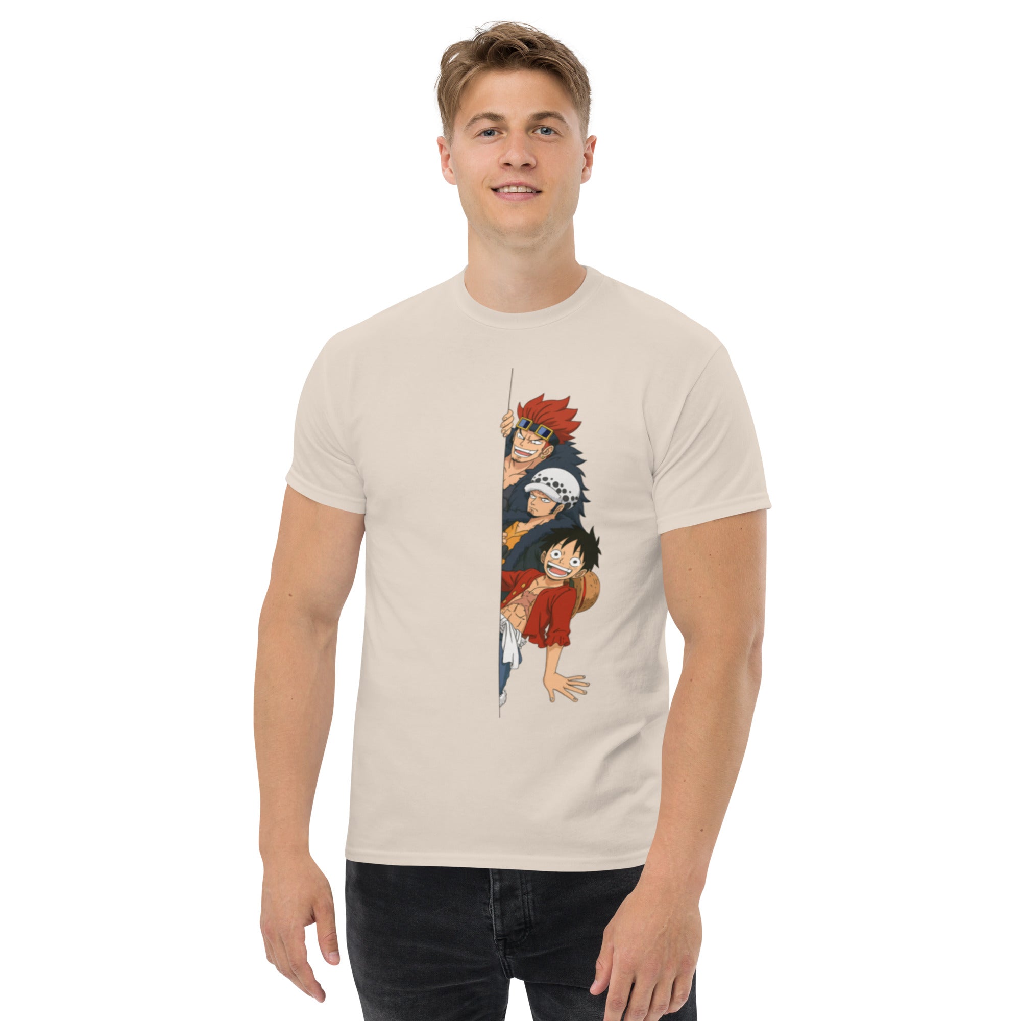 Foto di - T-shirt Stampata Unisex – 100% Cotone – Stile Streetwear e Confortevole – Pirati Curiosi che Sbirciano-DTG-Biiply