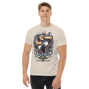 Foto di - T-shirt Stampata Unisex – 100% Cotone – Stile Streetwear e Confortevole – Popeye Vs Kraken-DTG-Biiply