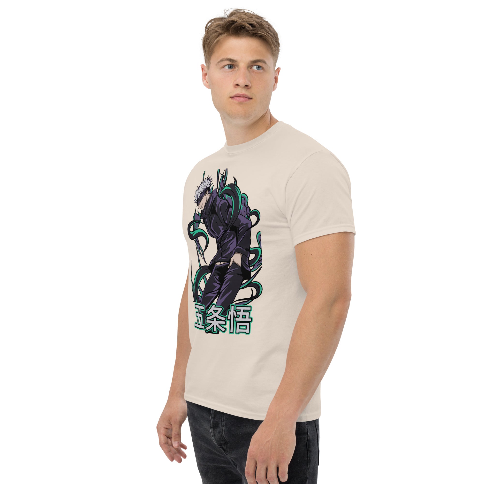 Foto di - T-shirt Stampata Unisex – 100% Cotone – Stile Streetwear e Confortevole – Satoru Gojo-DTG-Biiply