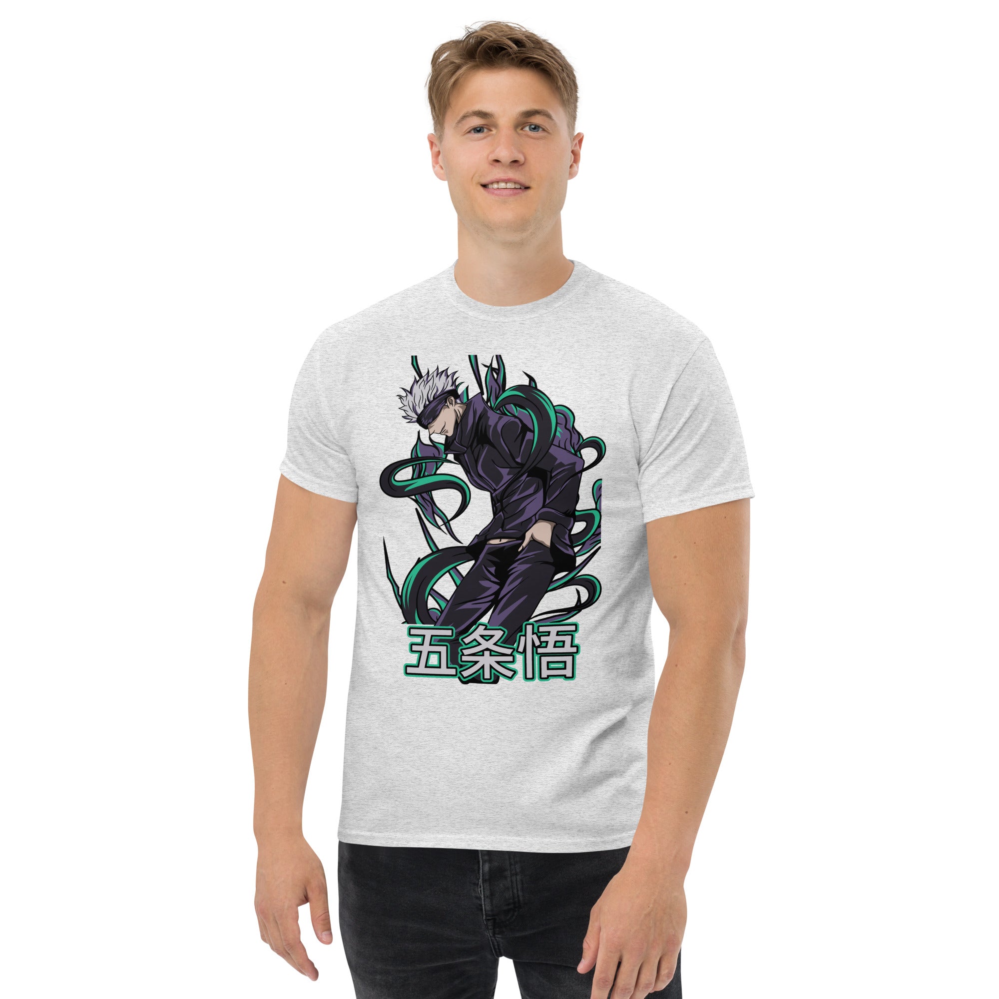 Foto di - T-shirt Stampata Unisex – 100% Cotone – Stile Streetwear e Confortevole – Satoru Gojo-DTG-Biiply