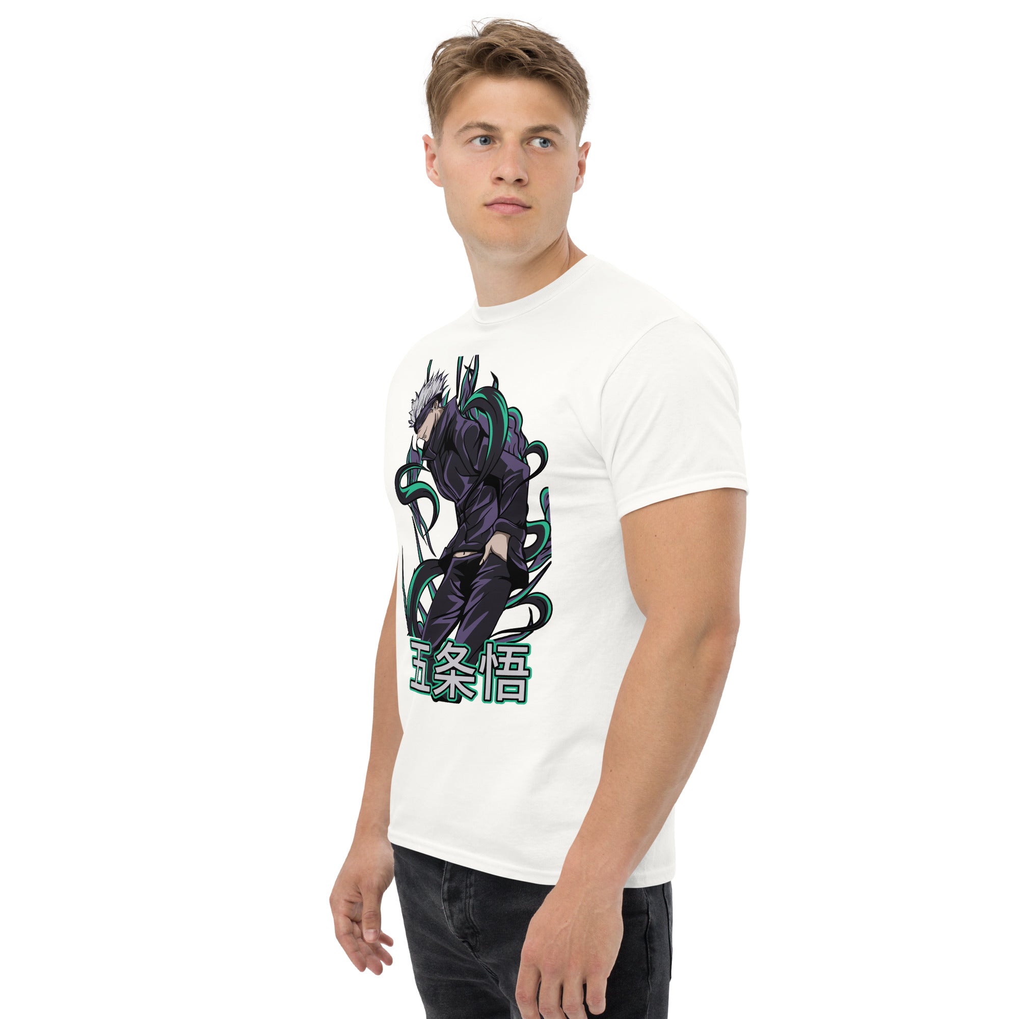 Foto di - T-shirt Stampata Unisex – 100% Cotone – Stile Streetwear e Confortevole – Satoru Gojo-DTG-Biiply