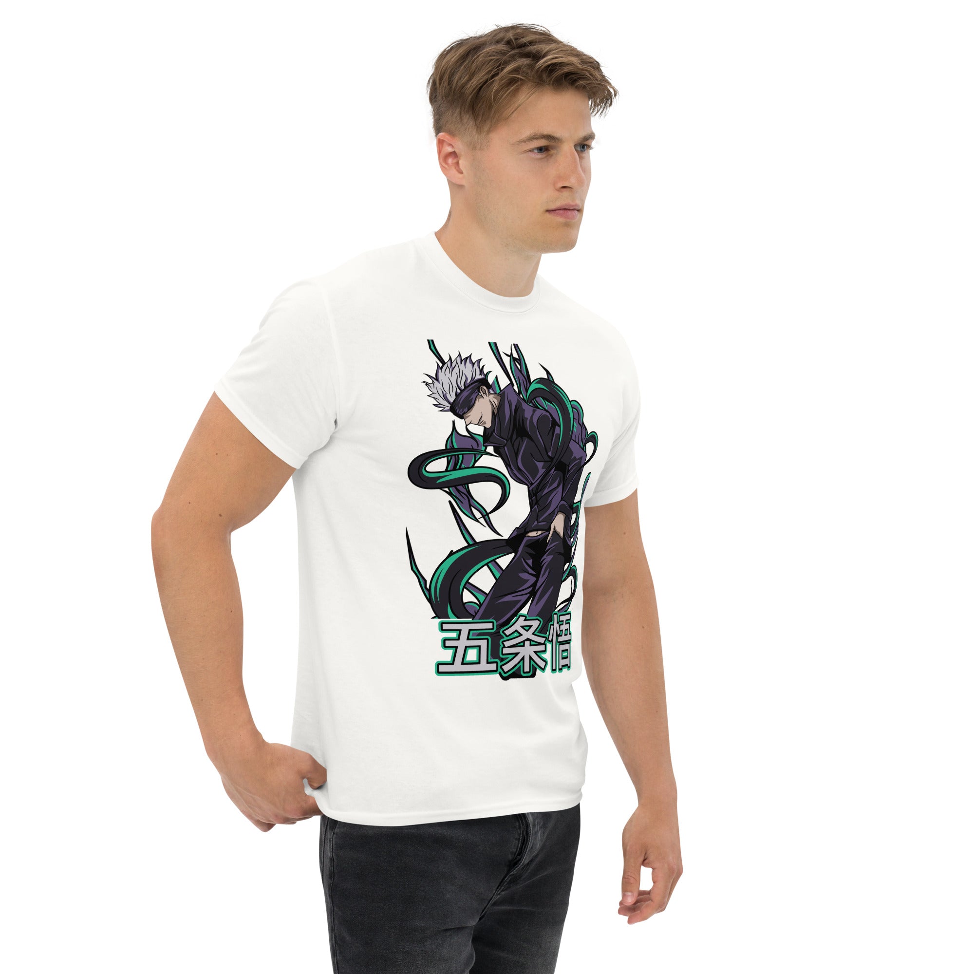 Foto di - T-shirt Stampata Unisex – 100% Cotone – Stile Streetwear e Confortevole – Satoru Gojo-DTG-Biiply