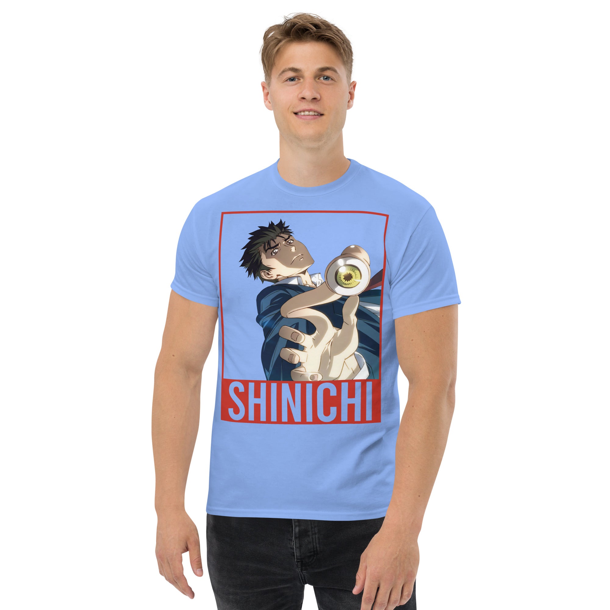 Foto di - T-shirt Stampata Unisex – 100% Cotone – Stile Streetwear e Confortevole – Shinichi Eyes-DTG-Biiply