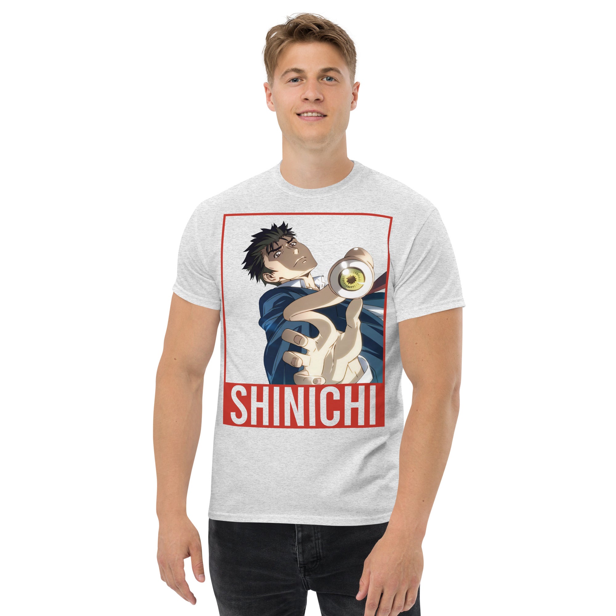 Foto di - T-shirt Stampata Unisex – 100% Cotone – Stile Streetwear e Confortevole – Shinichi Eyes-DTG-Biiply