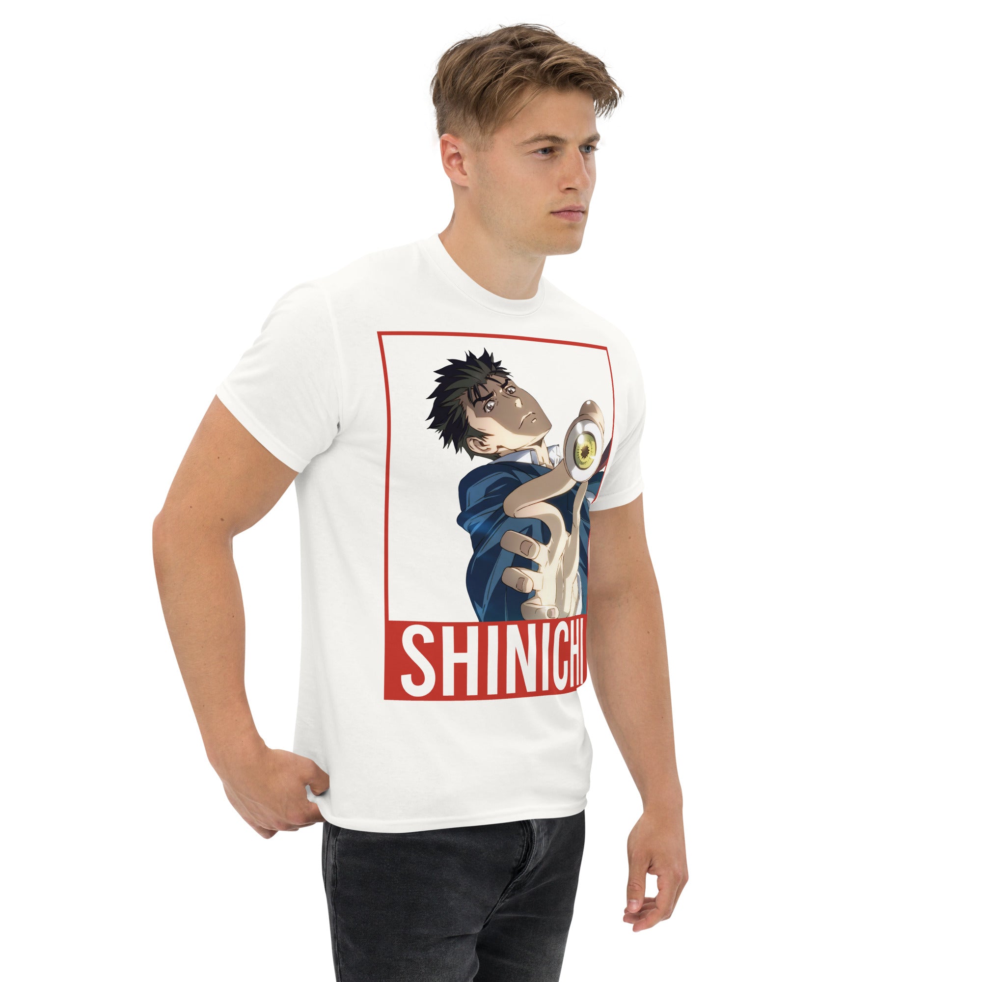 Foto di - T-shirt Stampata Unisex – 100% Cotone – Stile Streetwear e Confortevole – Shinichi Eyes-DTG-Biiply