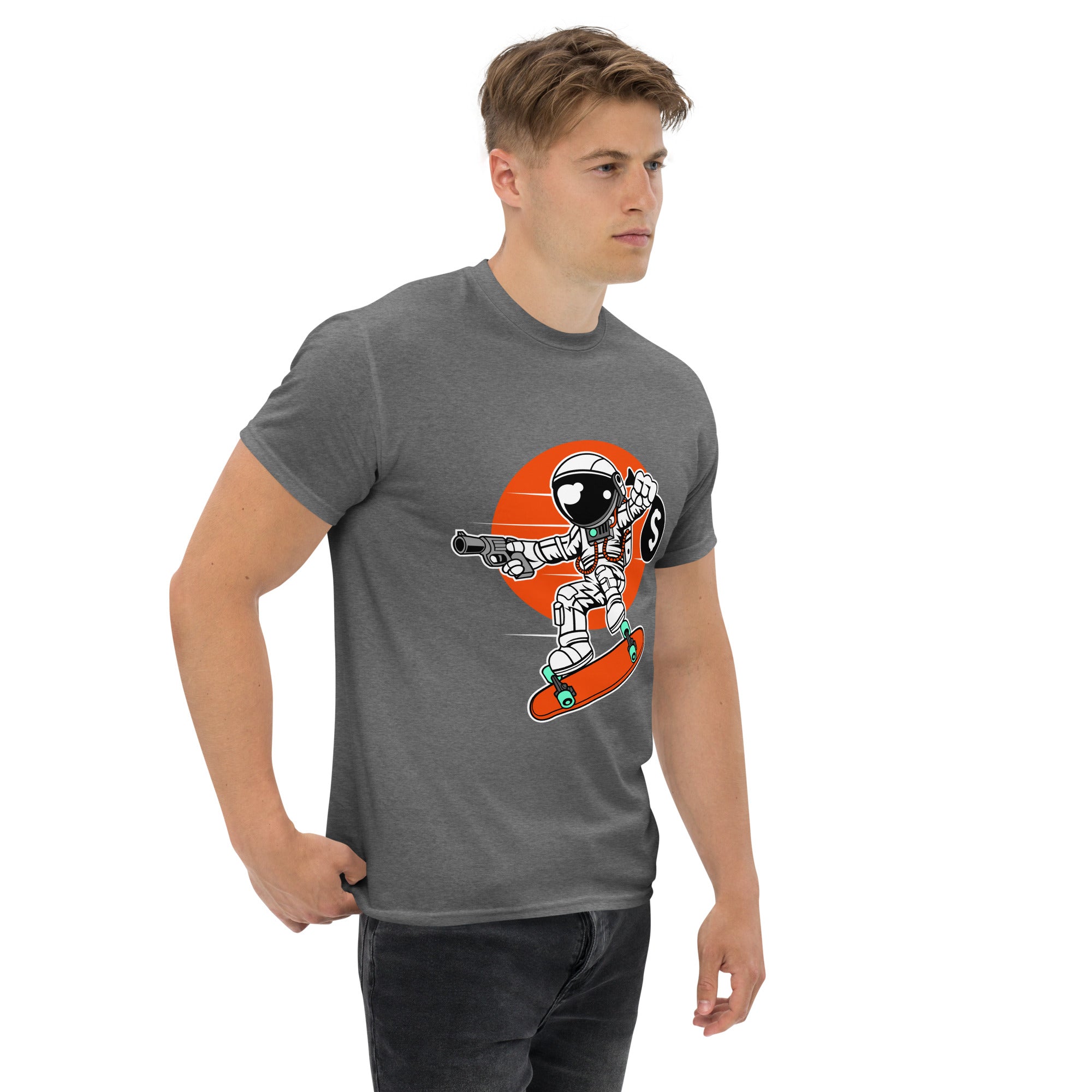 Foto di - T-shirt Stampata Unisex – 100% Cotone – Stile Streetwear e Confortevole – Skater thief-DTG-Biiply