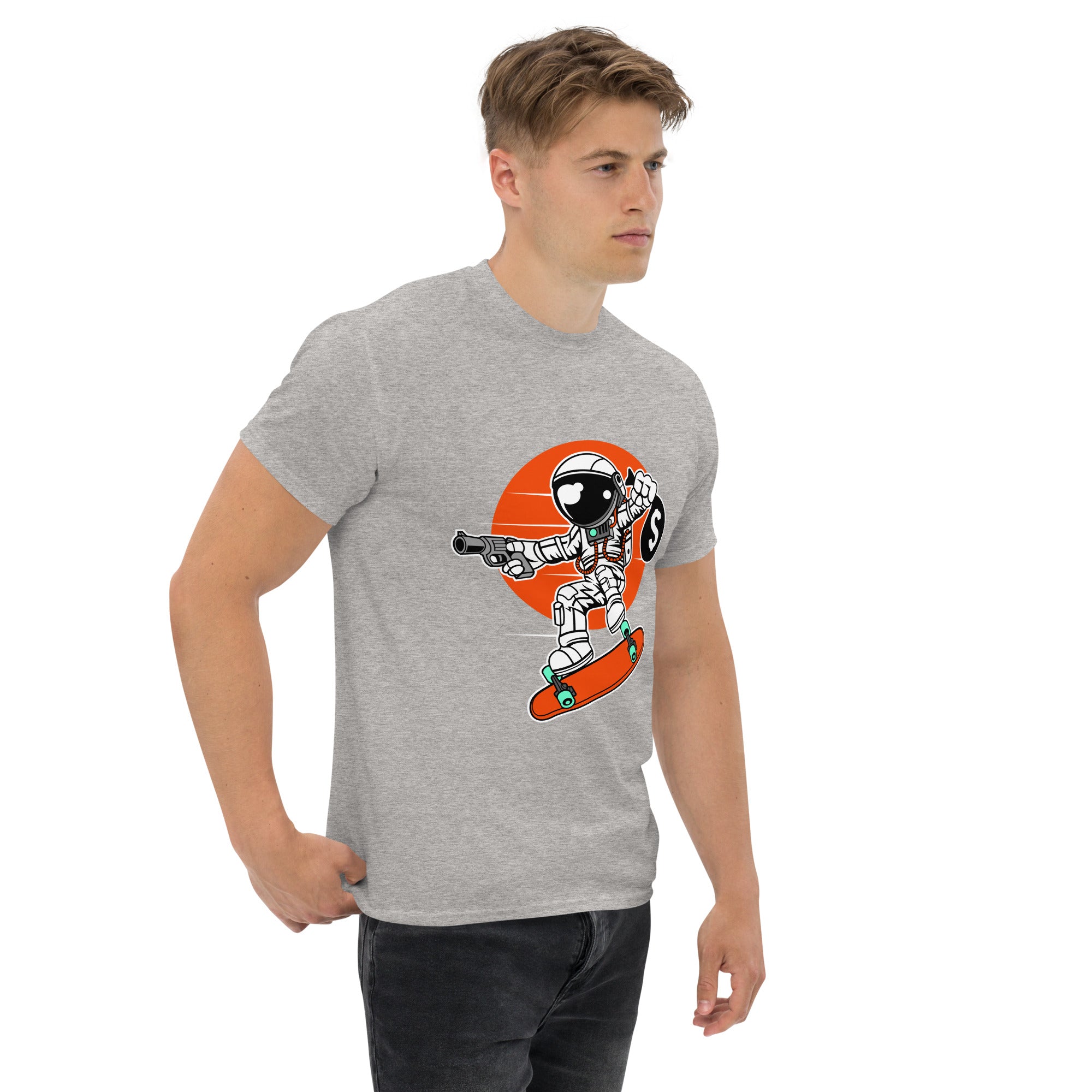 Foto di - T-shirt Stampata Unisex – 100% Cotone – Stile Streetwear e Confortevole – Skater thief-DTG-Biiply