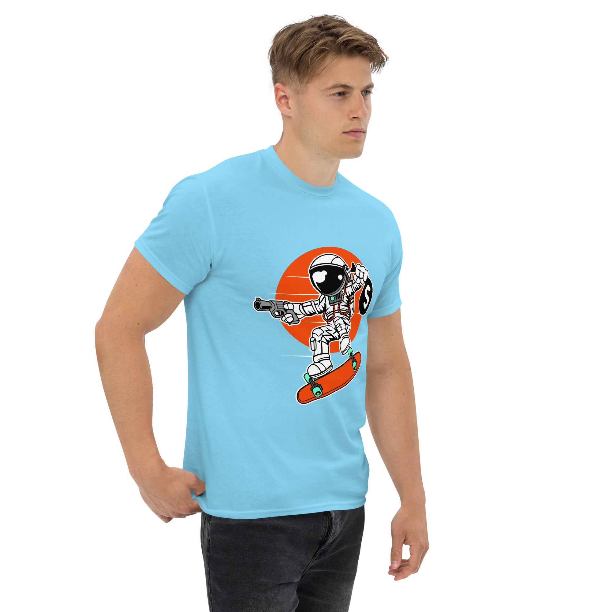 Foto di - T-shirt Stampata Unisex – 100% Cotone – Stile Streetwear e Confortevole – Skater thief-DTG-Biiply