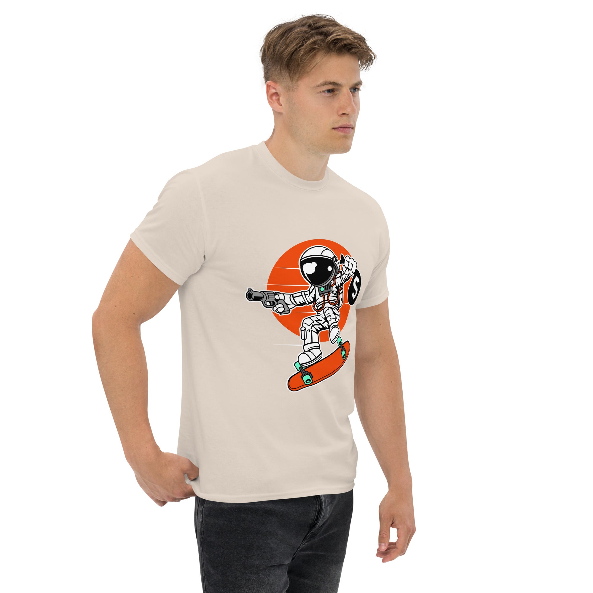 Foto di - T-shirt Stampata Unisex – 100% Cotone – Stile Streetwear e Confortevole – Skater thief-DTG-Biiply