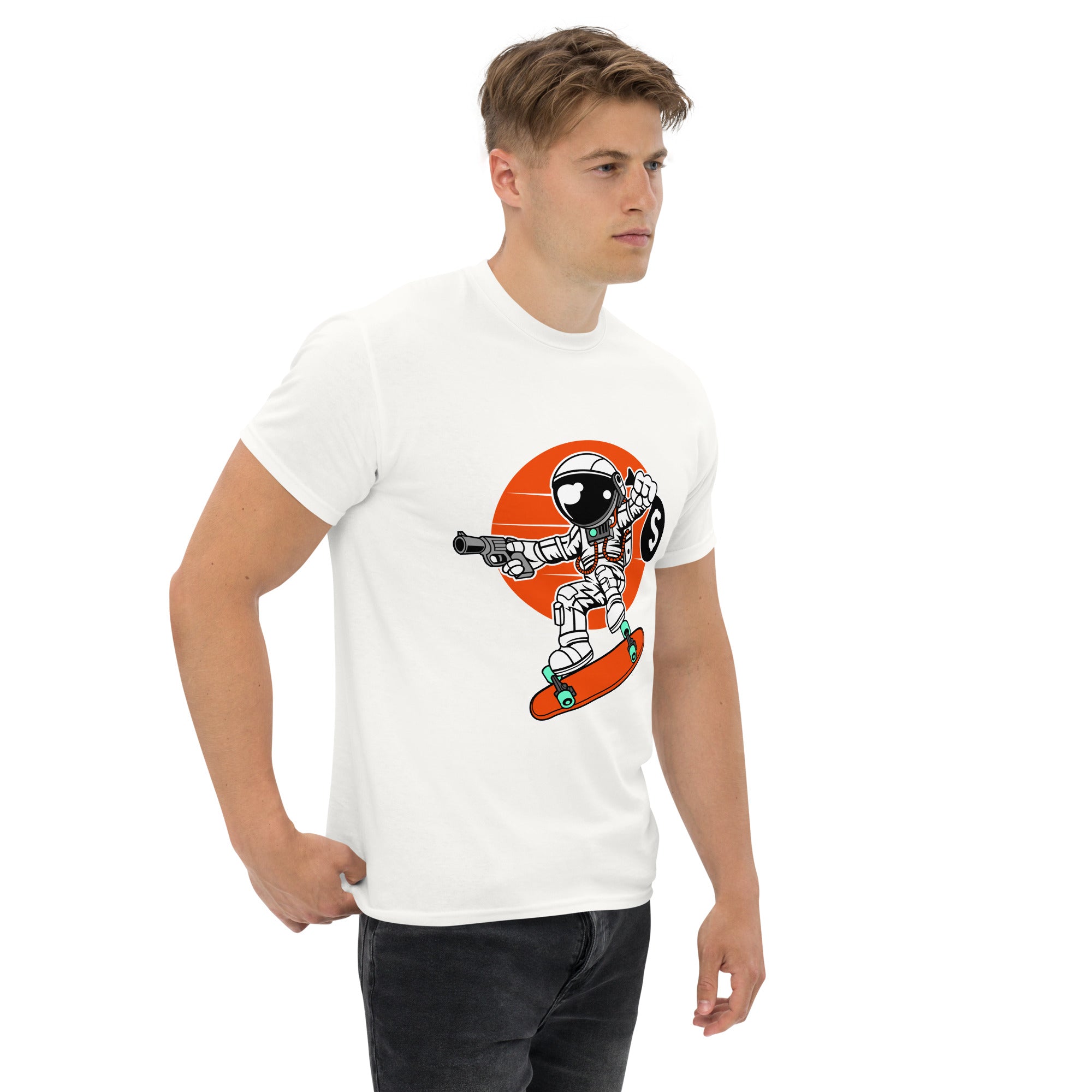 Foto di - T-shirt Stampata Unisex – 100% Cotone – Stile Streetwear e Confortevole – Skater thief-DTG-Biiply