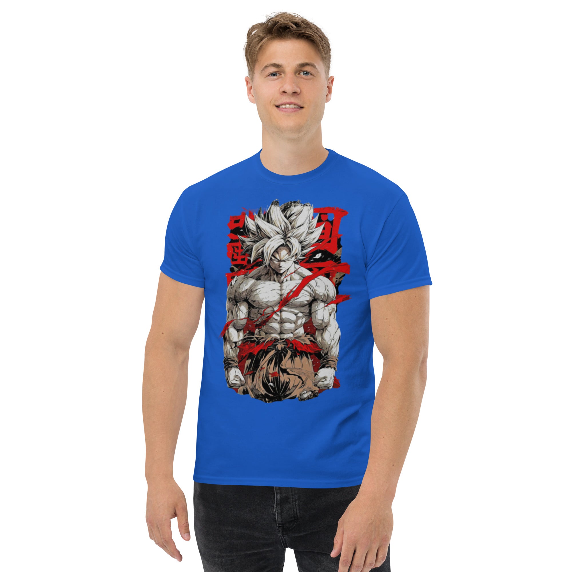 Foto di - T-shirt Stampata Unisex – 100% Cotone – Stile Streetwear e Confortevole – Super Son Goku-DTG-Biiply