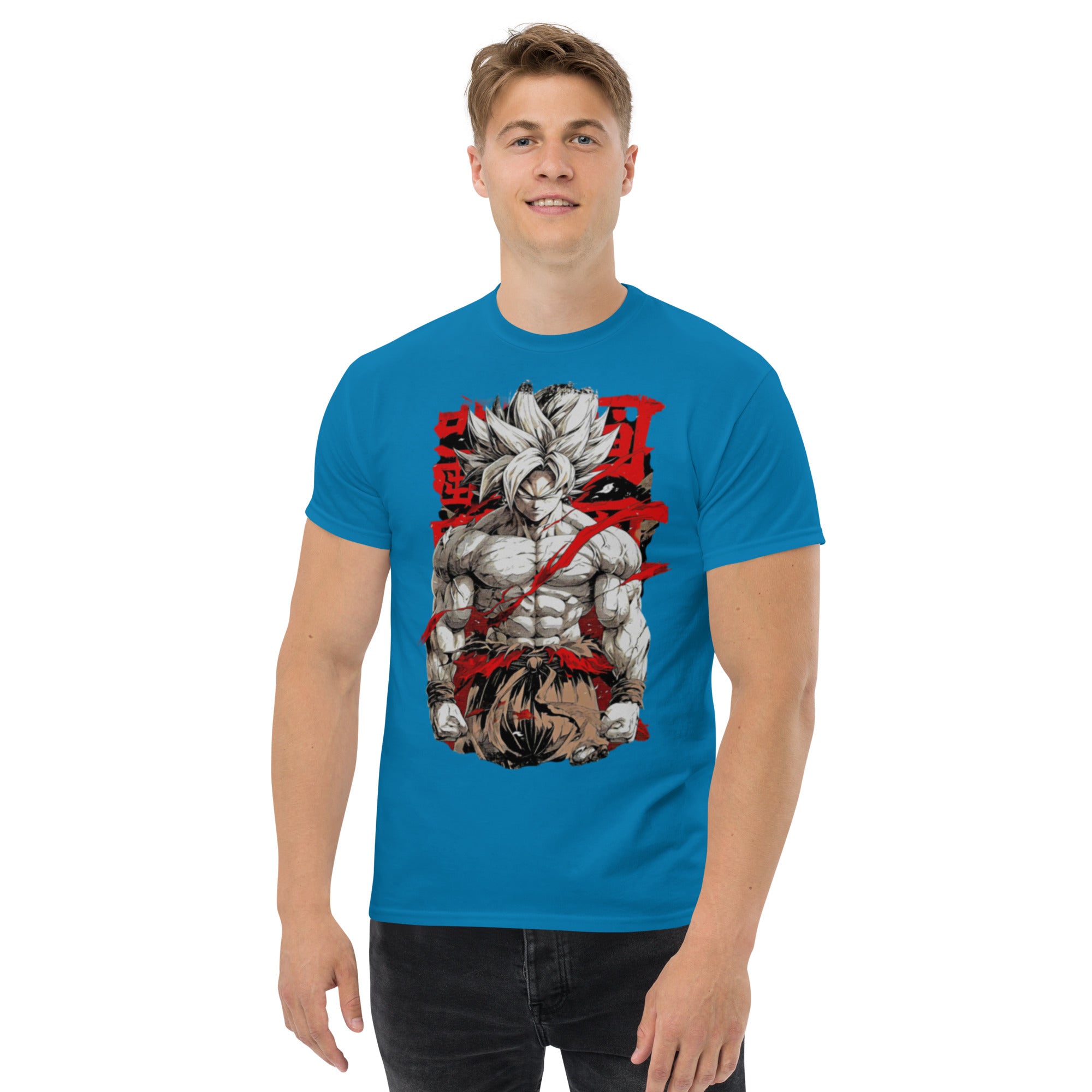 Foto di - T-shirt Stampata Unisex – 100% Cotone – Stile Streetwear e Confortevole – Super Son Goku-DTG-Biiply
