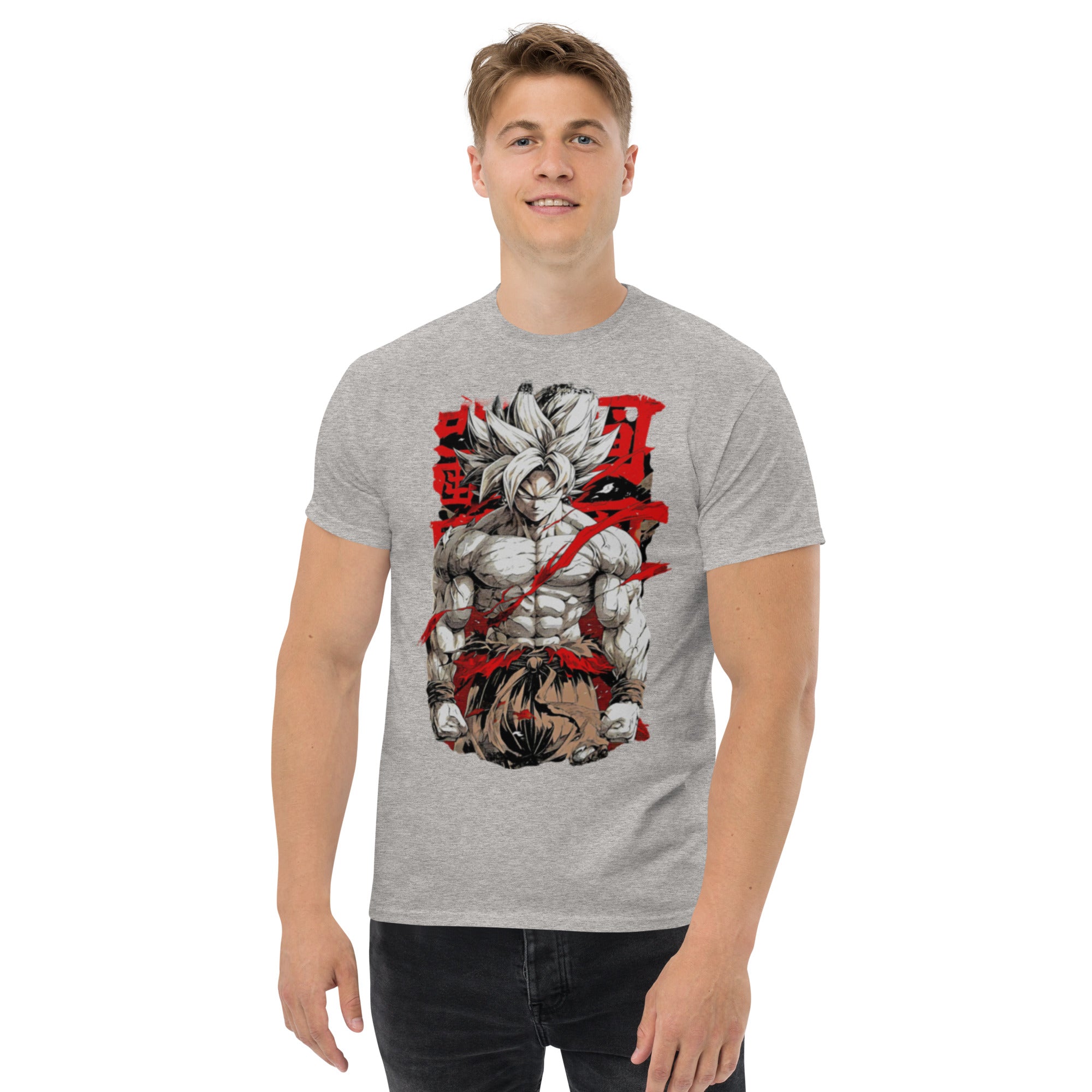 Foto di - T-shirt Stampata Unisex – 100% Cotone – Stile Streetwear e Confortevole – Super Son Goku-DTG-Biiply