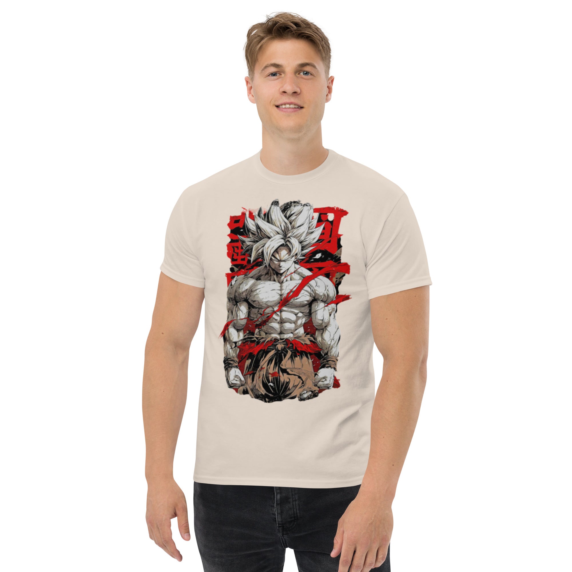 Foto di - T-shirt Stampata Unisex – 100% Cotone – Stile Streetwear e Confortevole – Super Son Goku-DTG-Biiply