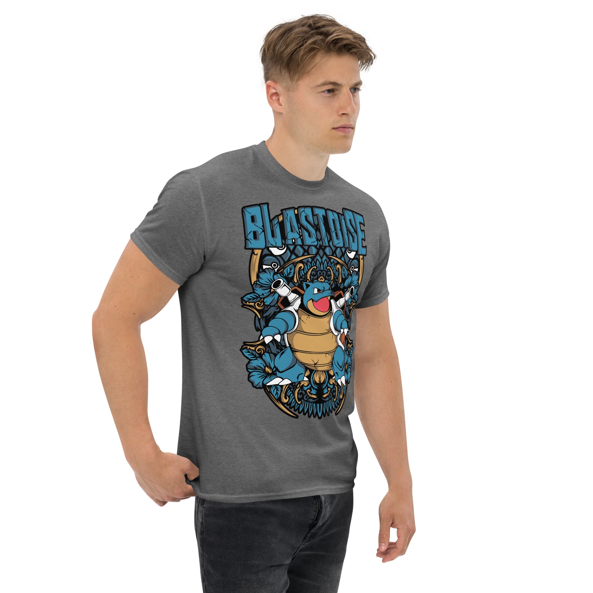 Foto di - T-shirt Stampata Unisex – 100% Cotone – Stile Streetwear e Confortevole – Tartaruga D'acqua Evoluta-DTG-Biiply