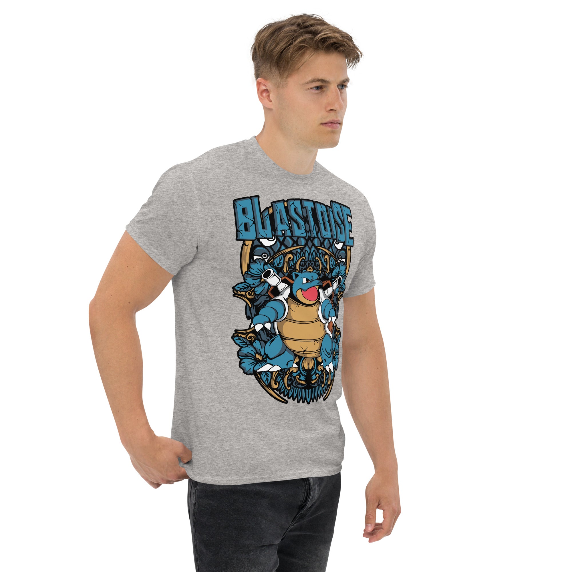 Foto di - T-shirt Stampata Unisex – 100% Cotone – Stile Streetwear e Confortevole – Tartaruga D'acqua Evoluta-DTG-Biiply