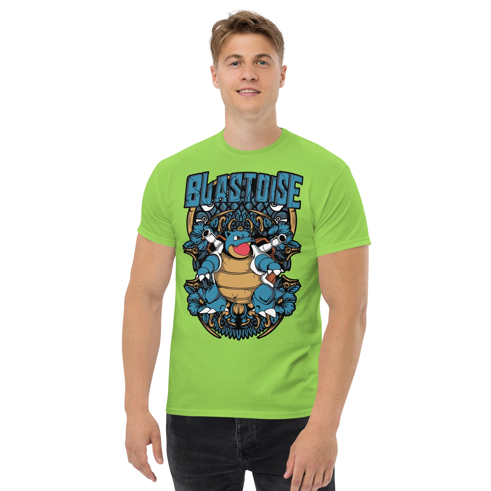 Foto di - T-shirt Stampata Unisex – 100% Cotone – Stile Streetwear e Confortevole – Tartaruga D'acqua Evoluta-DTG-Biiply