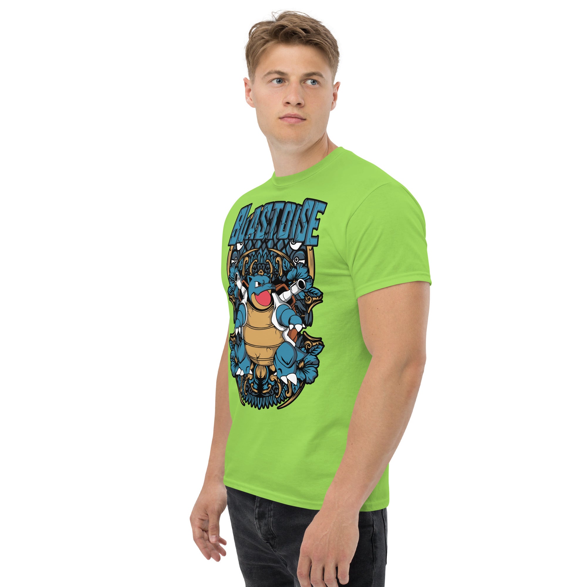 Foto di - T-shirt Stampata Unisex – 100% Cotone – Stile Streetwear e Confortevole – Tartaruga D'acqua Evoluta-DTG-Biiply