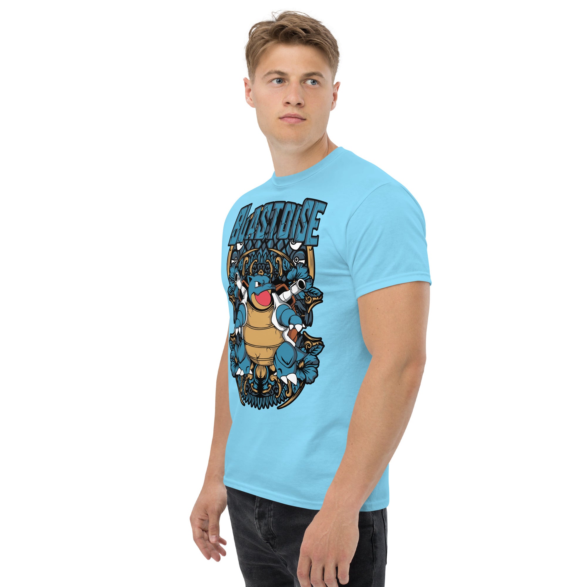 Foto di - T-shirt Stampata Unisex – 100% Cotone – Stile Streetwear e Confortevole – Tartaruga D'acqua Evoluta-DTG-Biiply