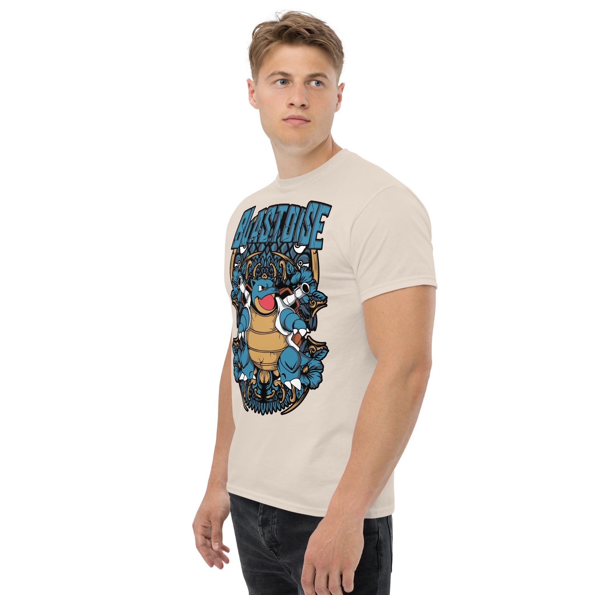 Foto di - T-shirt Stampata Unisex – 100% Cotone – Stile Streetwear e Confortevole – Tartaruga D'acqua Evoluta-DTG-Biiply