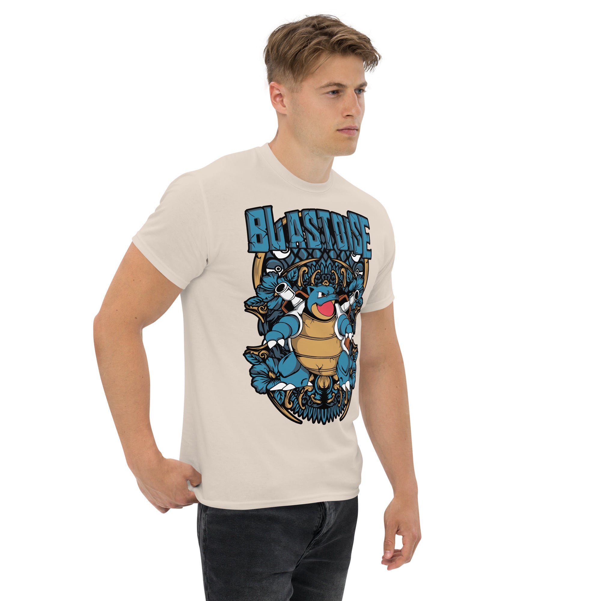 Foto di - T-shirt Stampata Unisex – 100% Cotone – Stile Streetwear e Confortevole – Tartaruga D'acqua Evoluta-DTG-Biiply