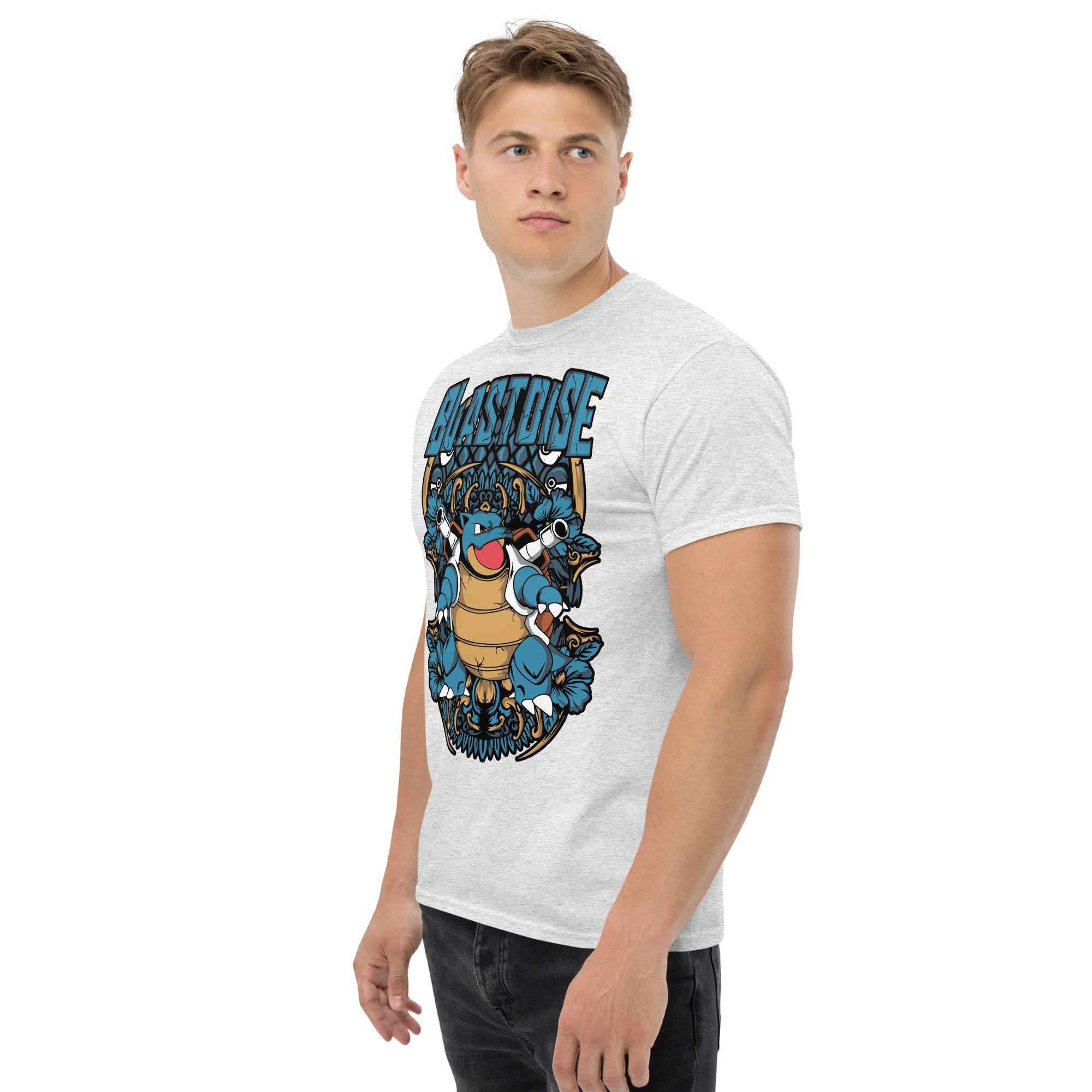 Foto di - T-shirt Stampata Unisex – 100% Cotone – Stile Streetwear e Confortevole – Tartaruga D'acqua Evoluta-DTG-Biiply