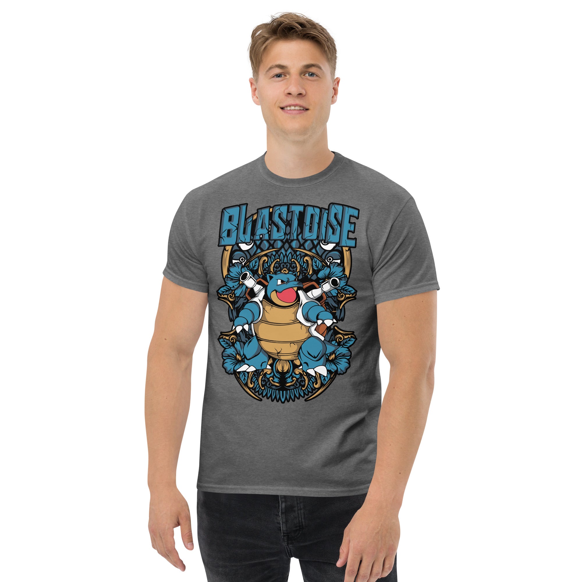 Foto di - T-shirt Stampata Unisex – 100% Cotone – Stile Streetwear e Confortevole – Tartaruga D'acqua Evoluta-DTG-Biiply