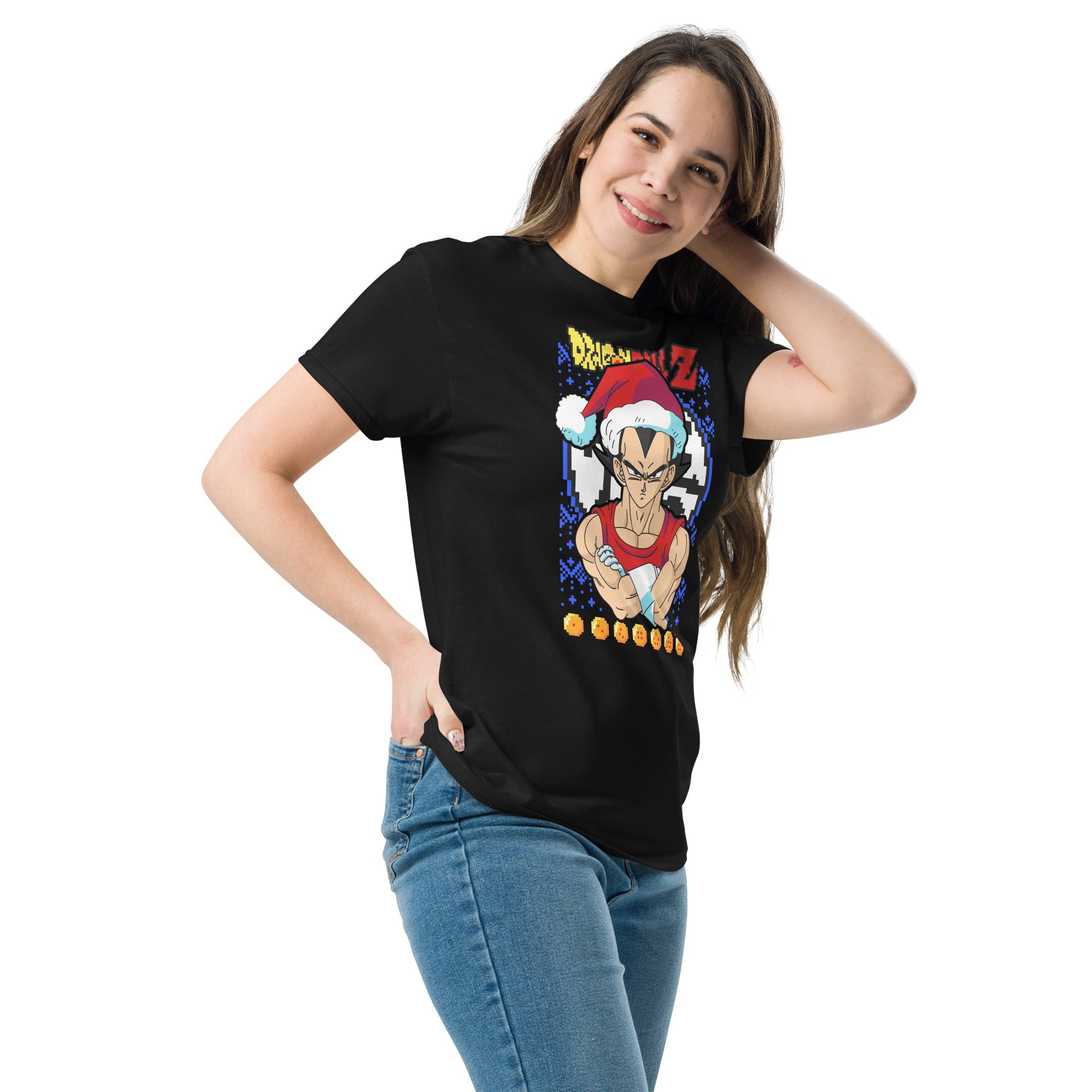 Foto di - T-shirt Stampata Unisex – 100% Cotone – Stile Streetwear e Confortevole – Vegeta versione Natale-DTG-Biiply
