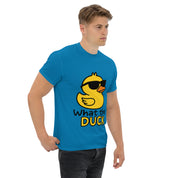 Foto di - T-shirt Stampata Unisex – 100% Cotone – Stile Streetwear e Confortevole – What The Duck-DTG-Biiply