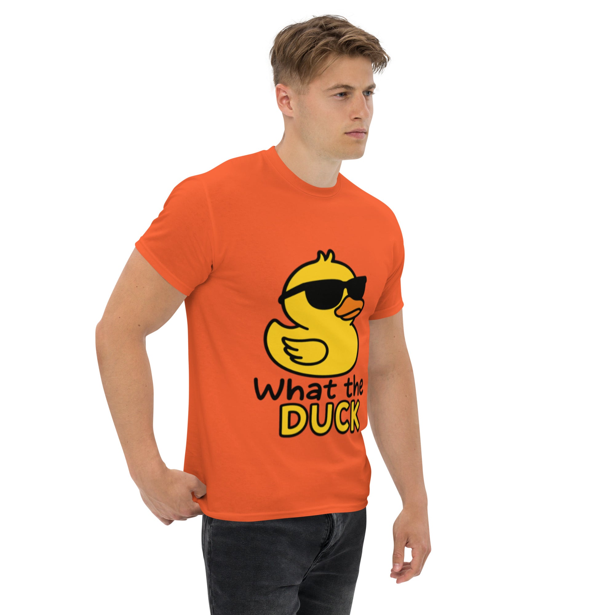 Foto di - T-shirt Stampata Unisex – 100% Cotone – Stile Streetwear e Confortevole – What The Duck-DTG-Biiply