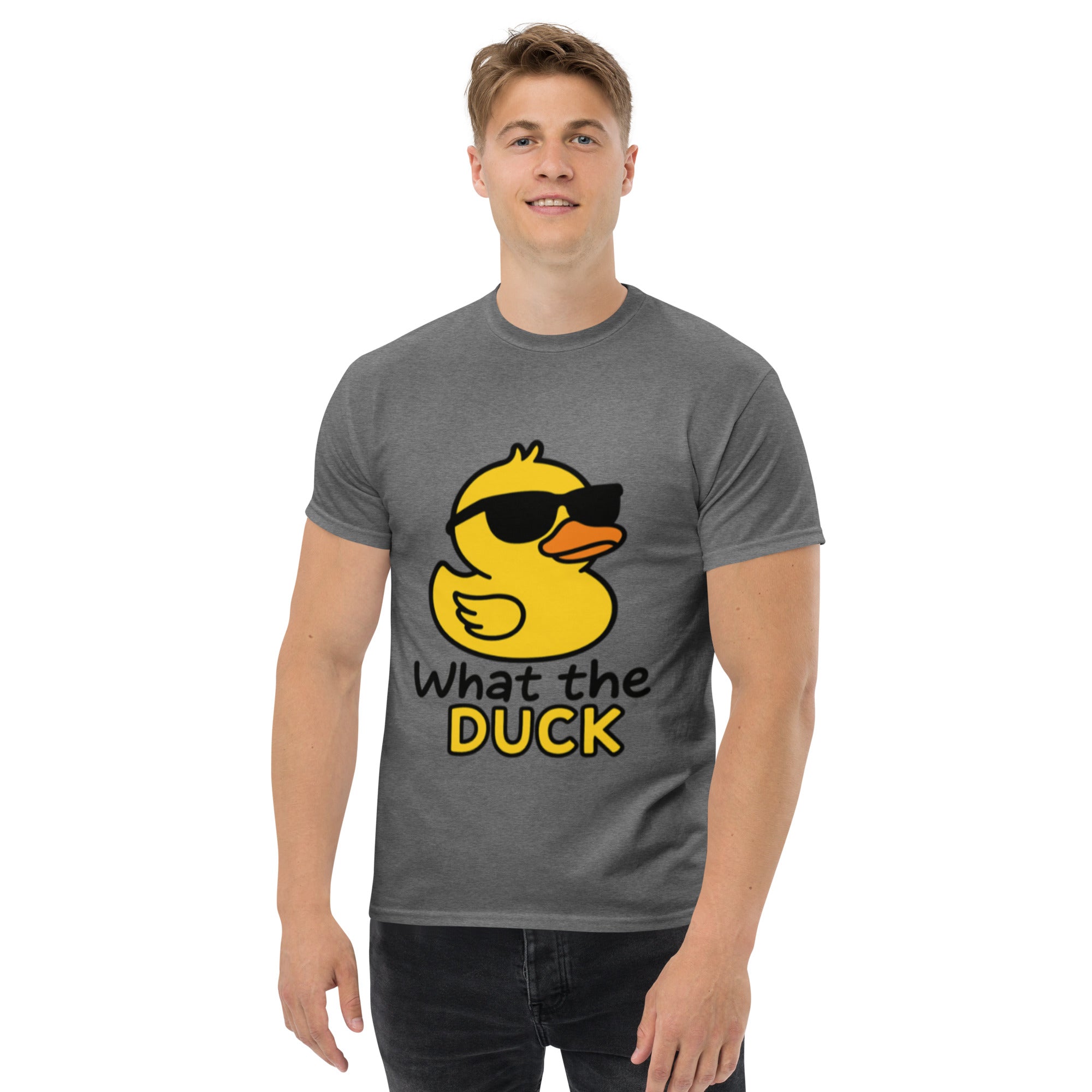 Foto di - T-shirt Stampata Unisex – 100% Cotone – Stile Streetwear e Confortevole – What The Duck-DTG-Biiply