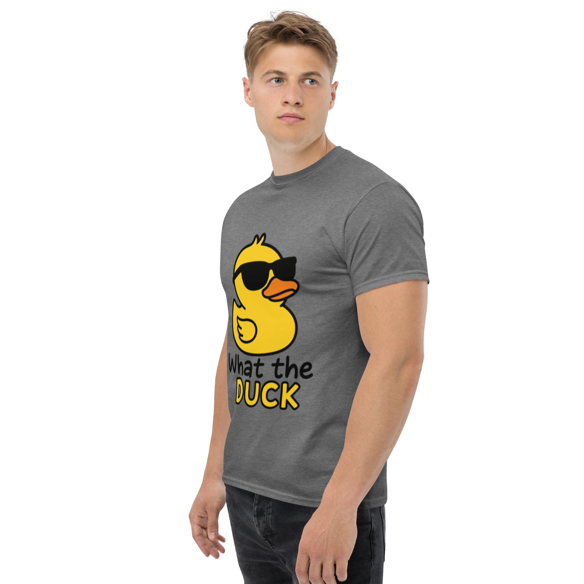 Foto di - T-shirt Stampata Unisex – 100% Cotone – Stile Streetwear e Confortevole – What The Duck-DTG-Biiply