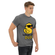 Foto di - T-shirt Stampata Unisex – 100% Cotone – Stile Streetwear e Confortevole – What The Duck-DTG-Biiply