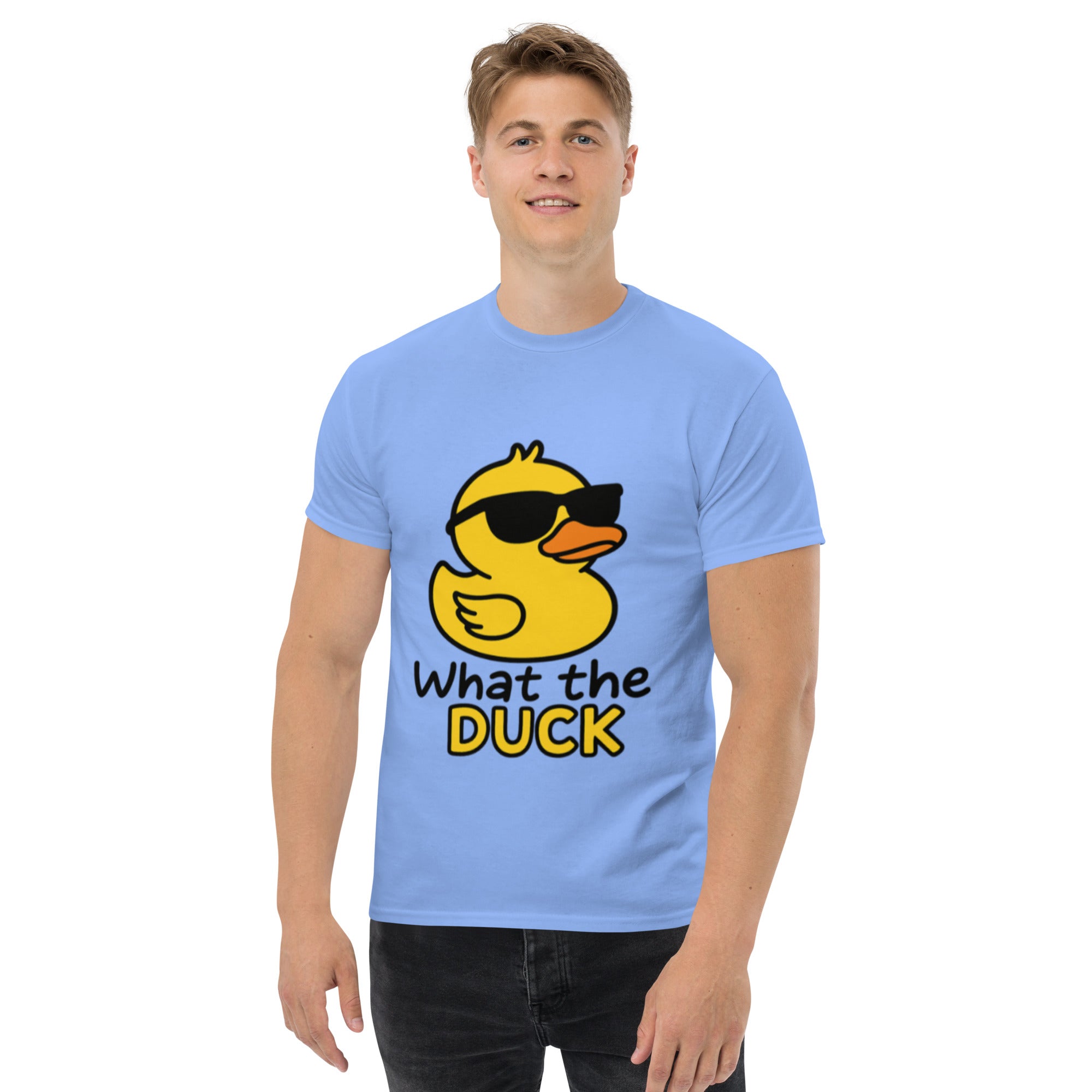 Foto di - T-shirt Stampata Unisex – 100% Cotone – Stile Streetwear e Confortevole – What The Duck-DTG-Biiply