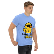 Foto di - T-shirt Stampata Unisex – 100% Cotone – Stile Streetwear e Confortevole – What The Duck-DTG-Biiply