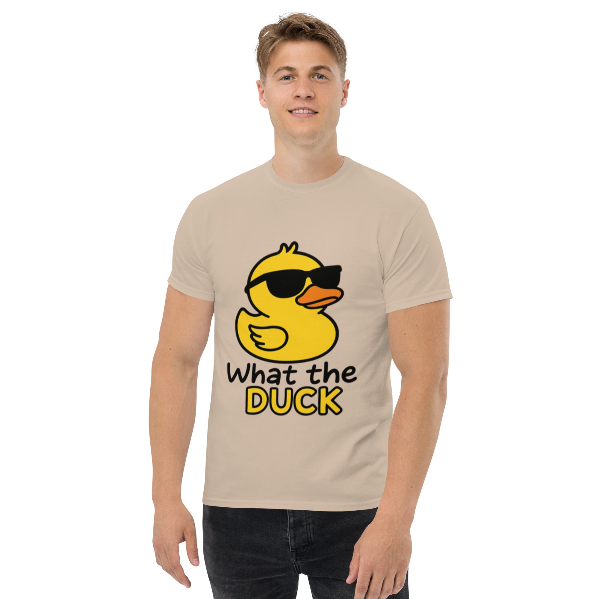 Foto di - T-shirt Stampata Unisex – 100% Cotone – Stile Streetwear e Confortevole – What The Duck-DTG-Biiply