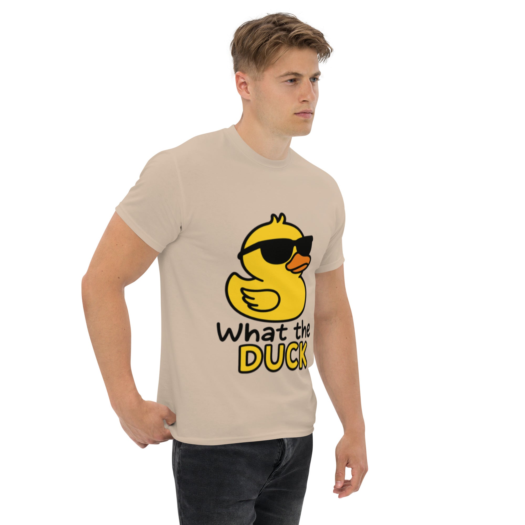 Foto di - T-shirt Stampata Unisex – 100% Cotone – Stile Streetwear e Confortevole – What The Duck-DTG-Biiply