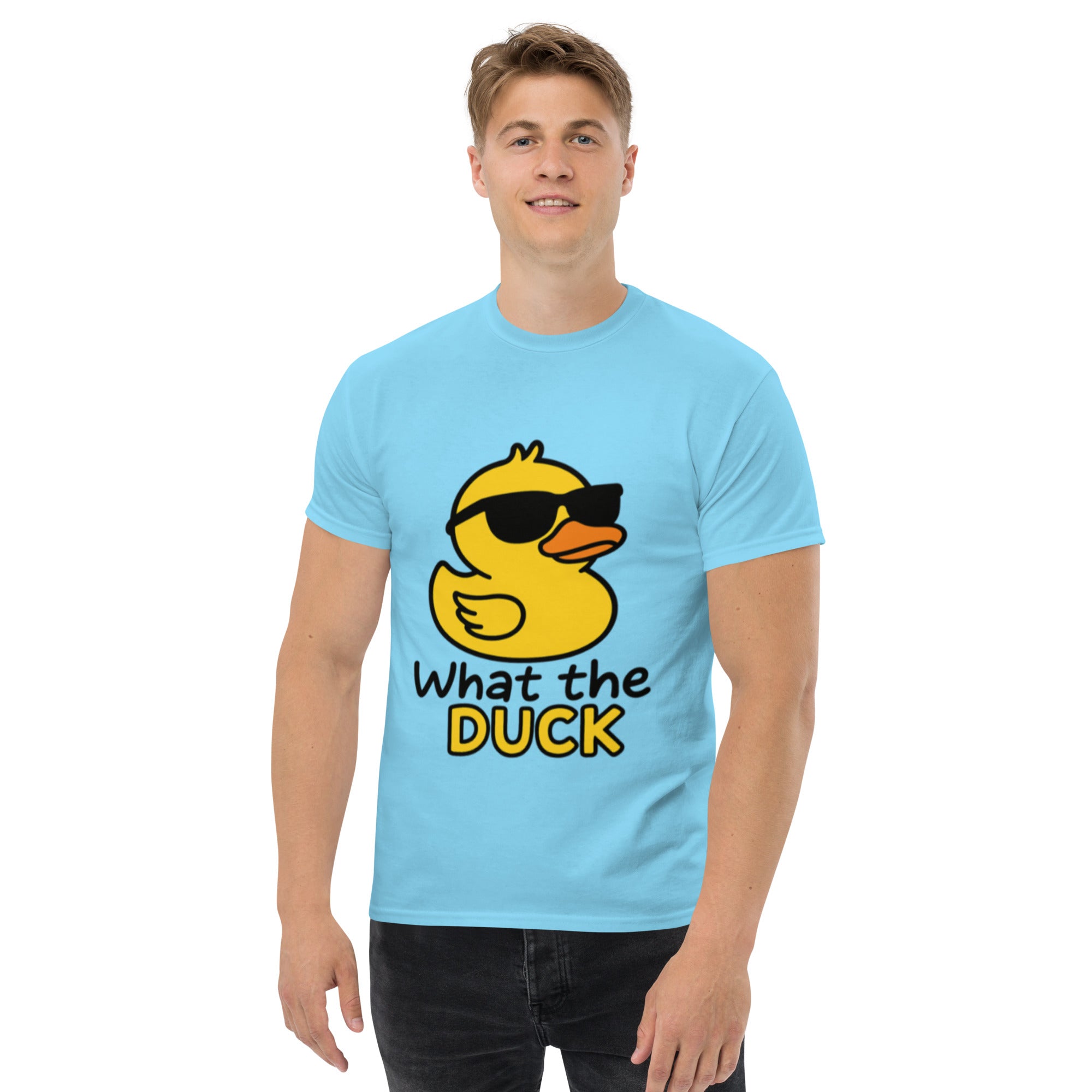 Foto di - T-shirt Stampata Unisex – 100% Cotone – Stile Streetwear e Confortevole – What The Duck-DTG-Biiply