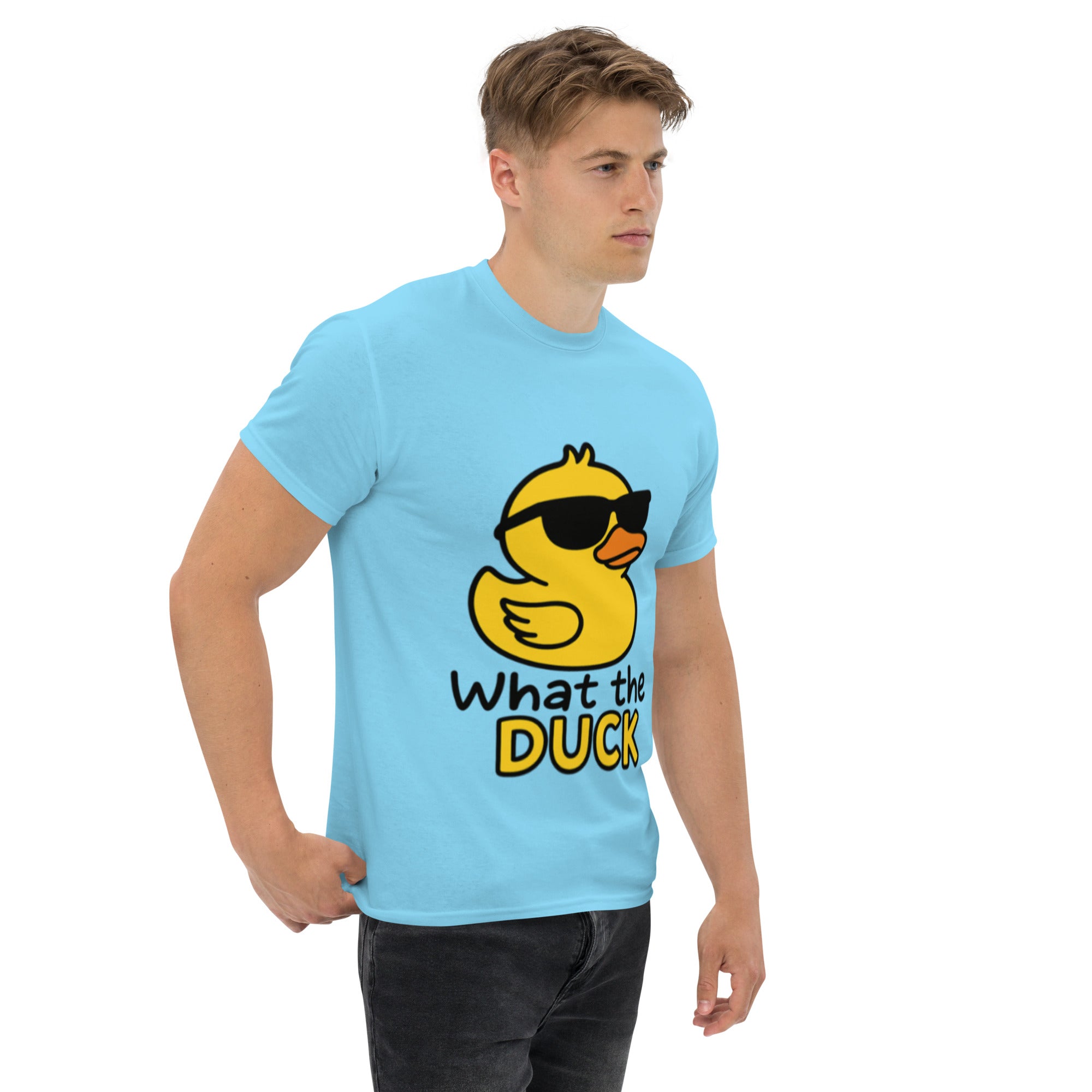 Foto di - T-shirt Stampata Unisex – 100% Cotone – Stile Streetwear e Confortevole – What The Duck-DTG-Biiply
