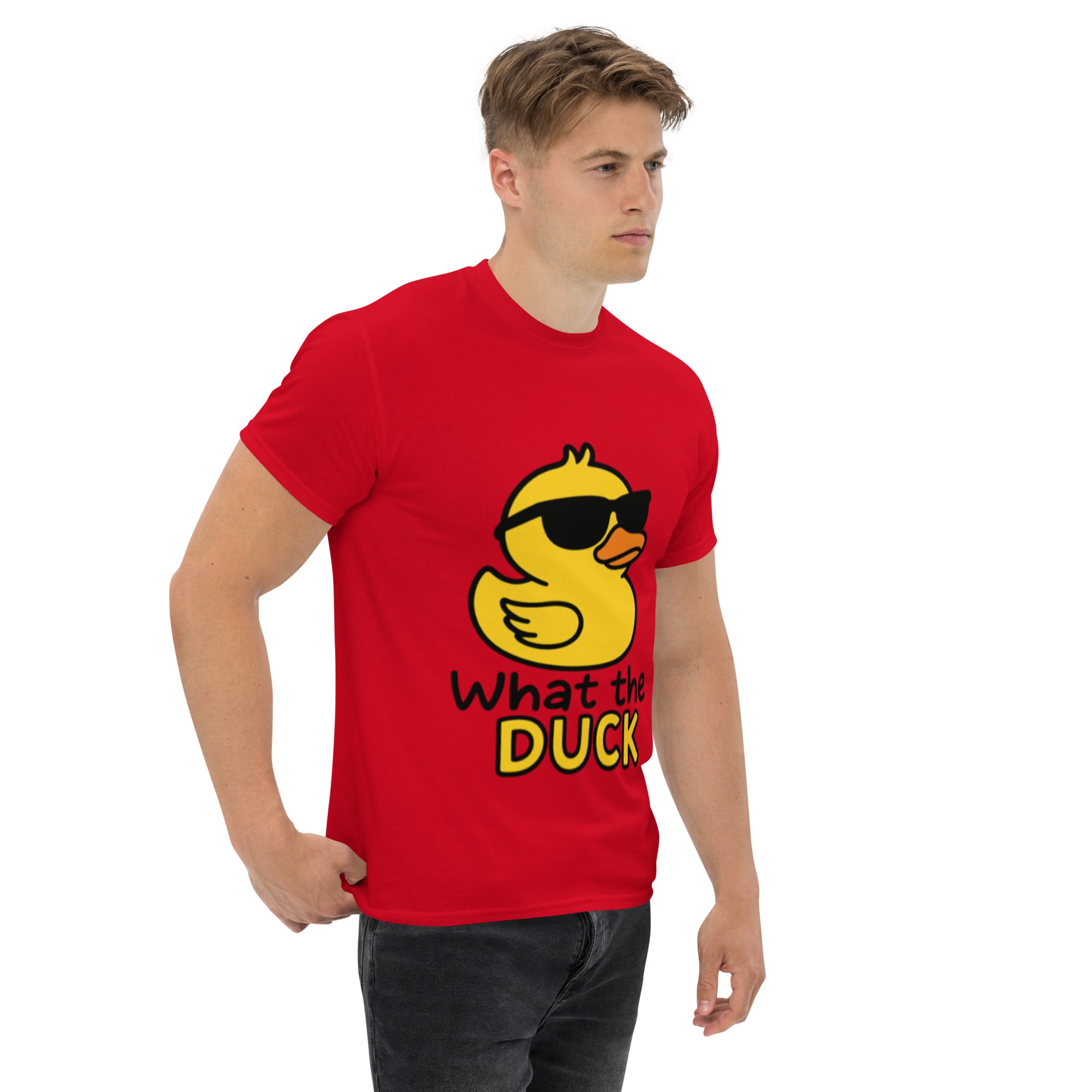 Foto di - T-shirt Stampata Unisex – 100% Cotone – Stile Streetwear e Confortevole – What The Duck-DTG-Biiply