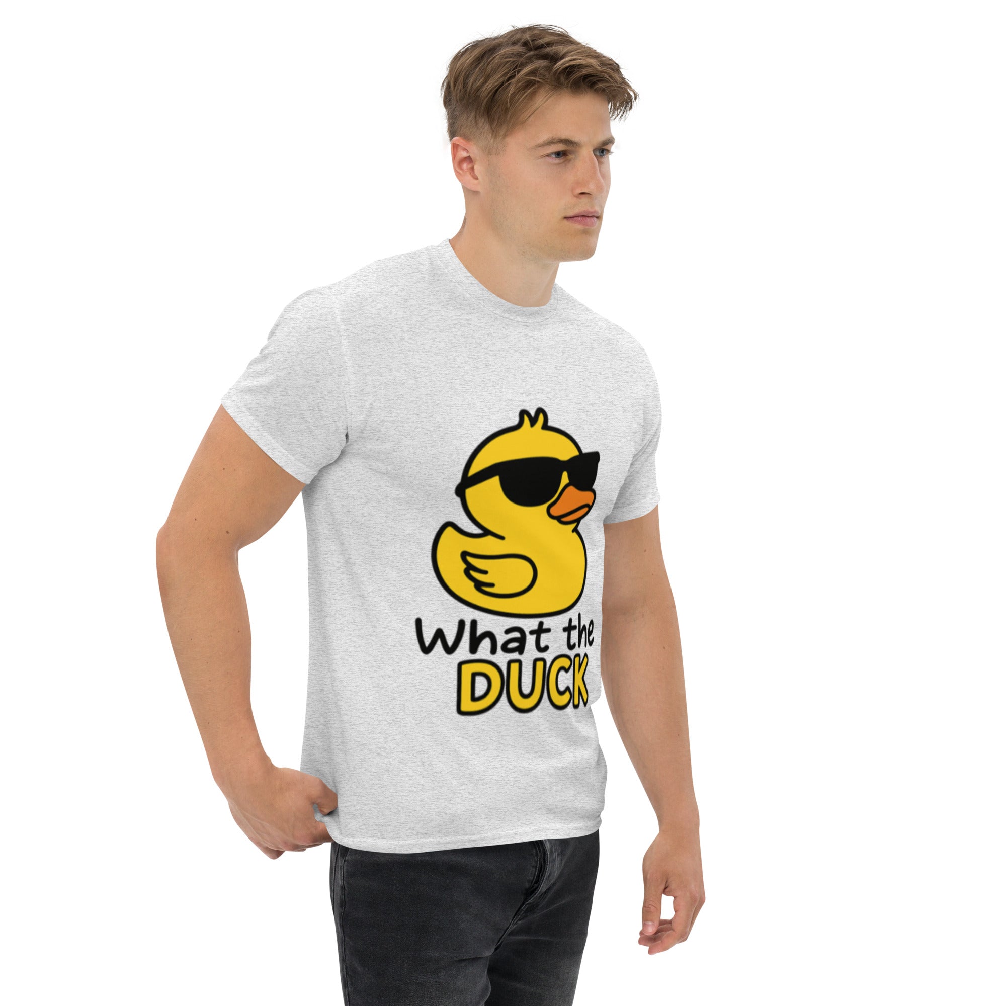 Foto di - T-shirt Stampata Unisex – 100% Cotone – Stile Streetwear e Confortevole – What The Duck-DTG-Biiply