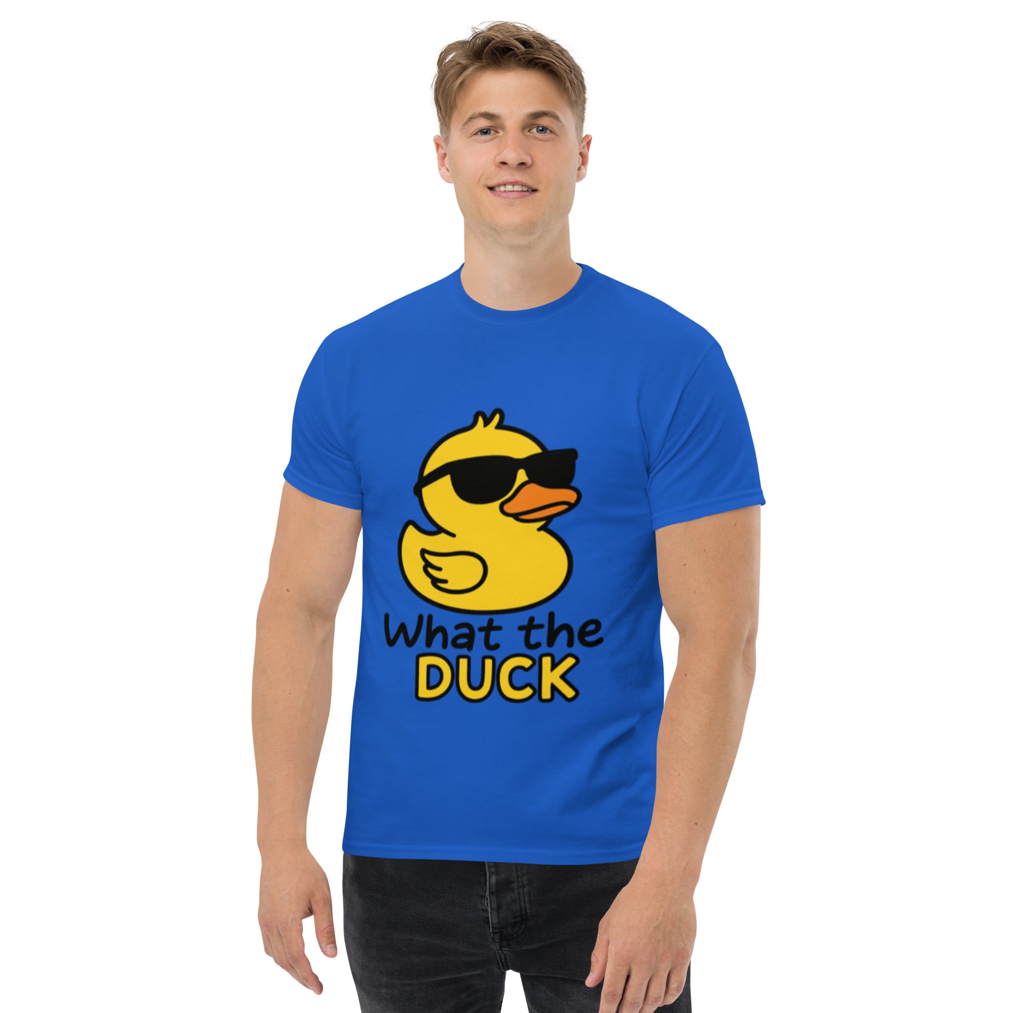 Foto di - T-shirt Stampata Unisex – 100% Cotone – Stile Streetwear e Confortevole – What The Duck-DTG-Biiply