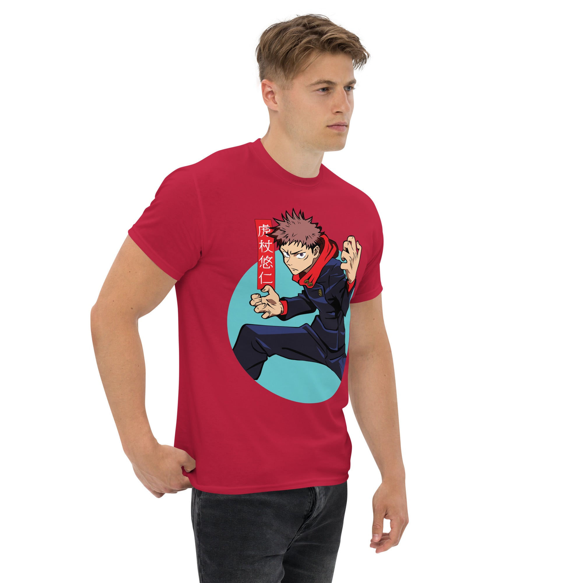 Foto di - T-shirt Stampata Unisex – 100% Cotone – Stile Streetwear e Confortevole – Yuji Itadori-DTG-Biiply