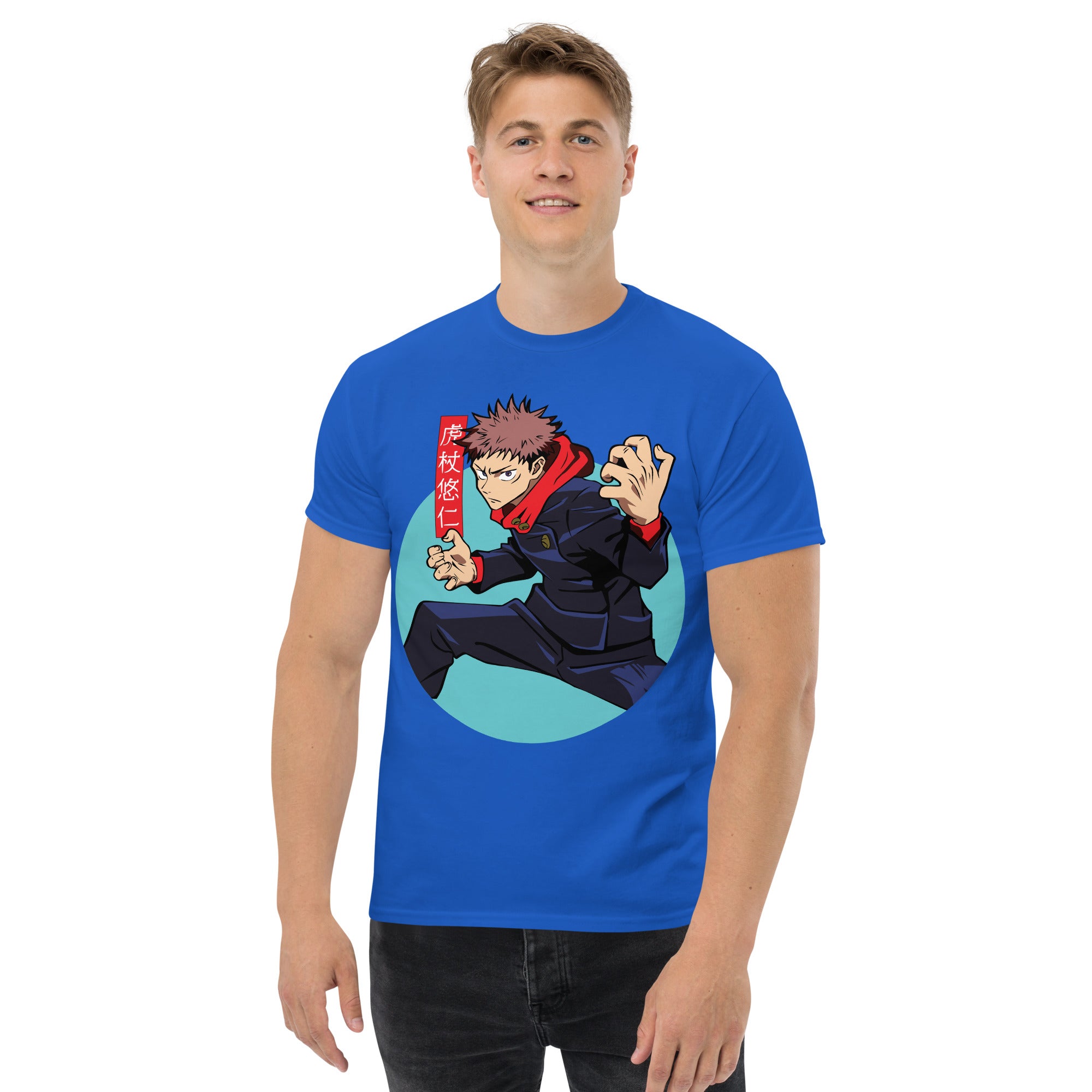 Foto di - T-shirt Stampata Unisex – 100% Cotone – Stile Streetwear e Confortevole – Yuji Itadori-DTG-Biiply