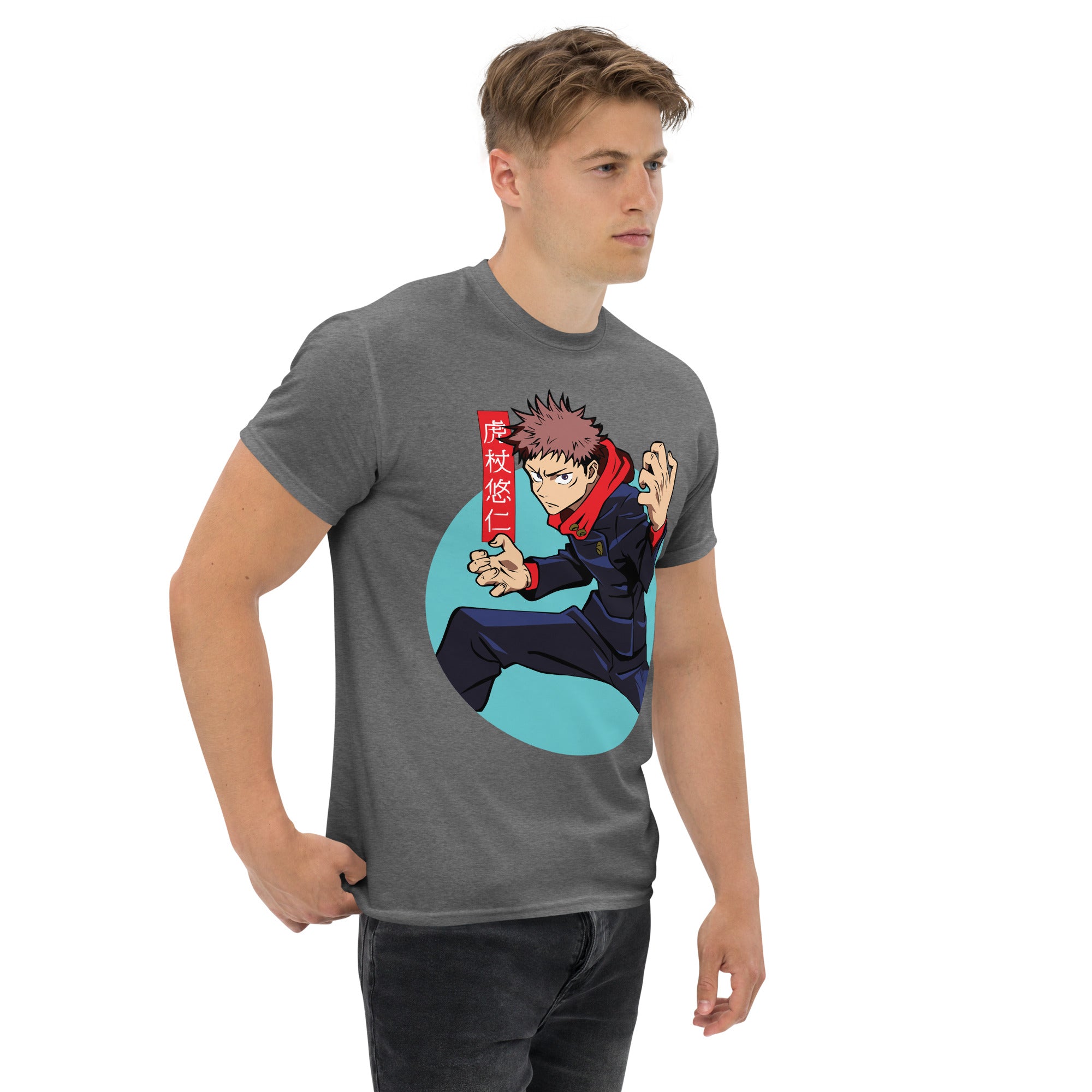 Foto di - T-shirt Stampata Unisex – 100% Cotone – Stile Streetwear e Confortevole – Yuji Itadori-DTG-Biiply